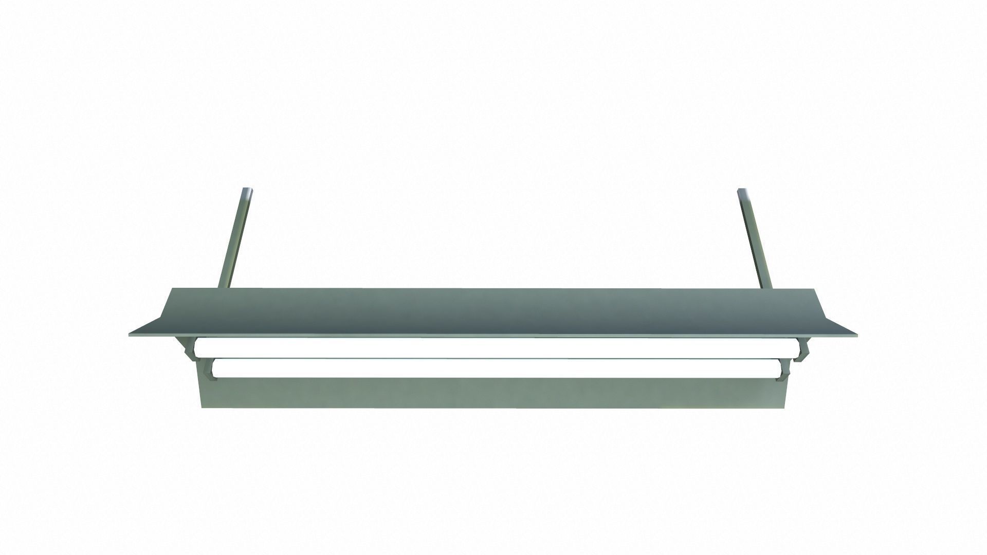 Roof hanging Light Low-poly 3D model_5