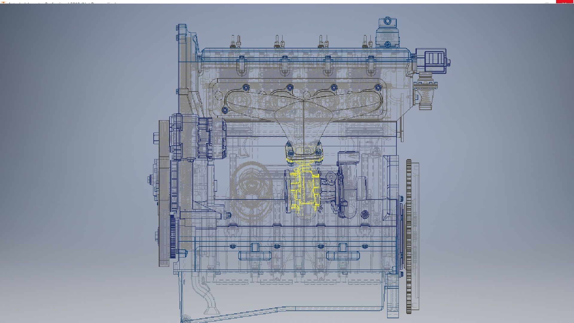 I4  Turbo Diesel engine 3d model 3D model_10