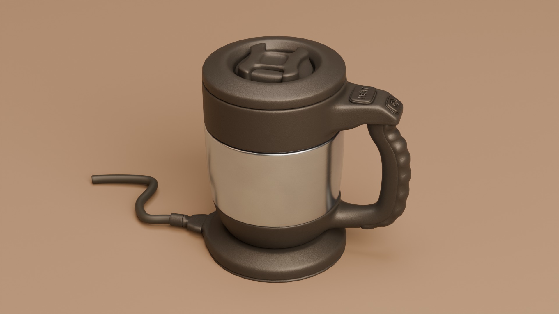 Electric Thgermo Mug Low-poly 3D model_1