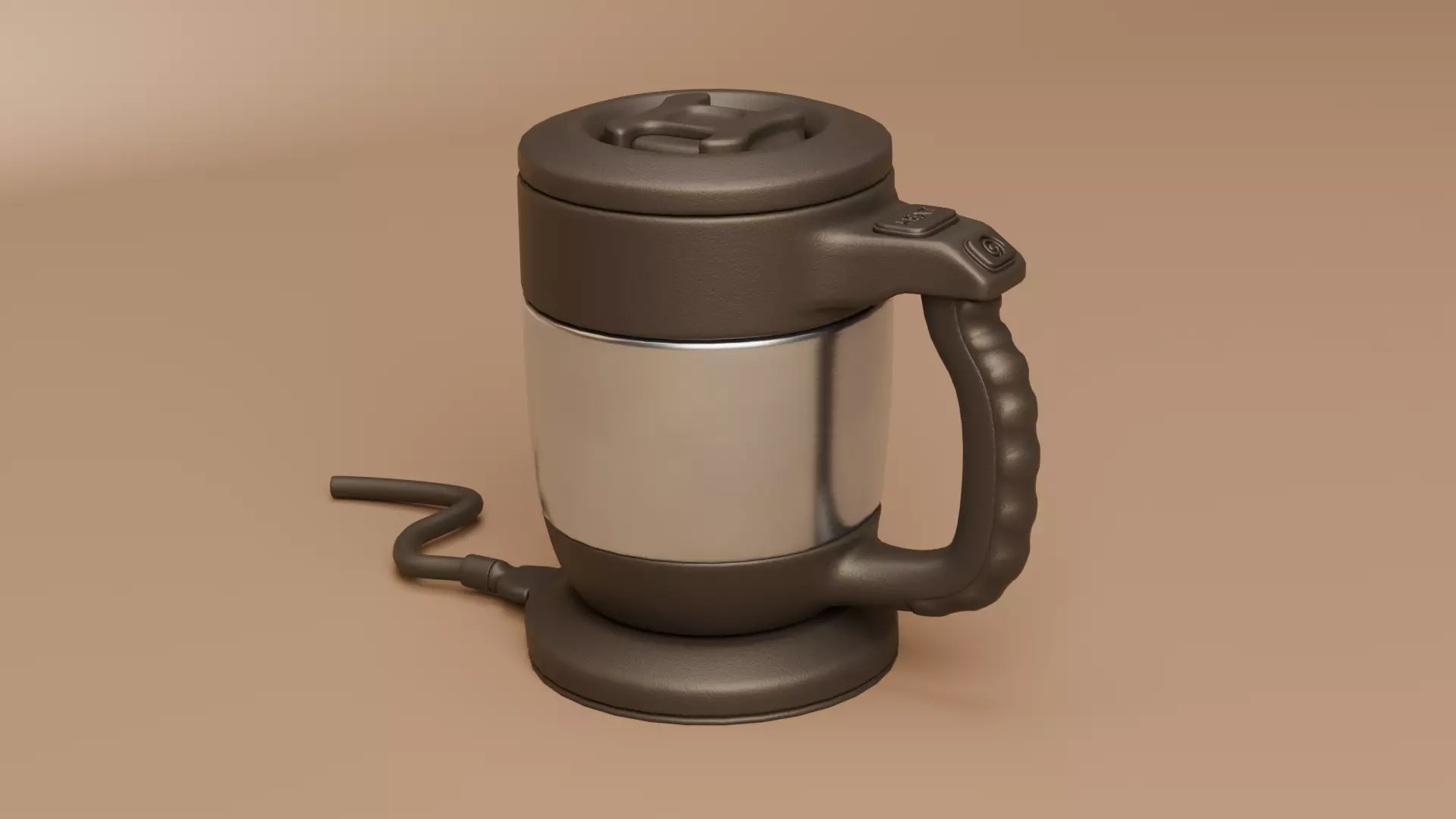 Electric Thgermo Mug Low-poly 3D model_0