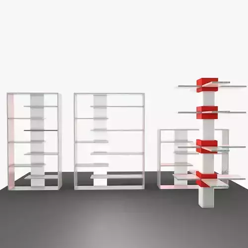 Supermarket shelf 3D model