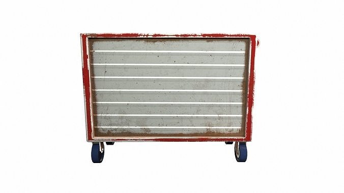 Tools Trolley Low-poly 3D model