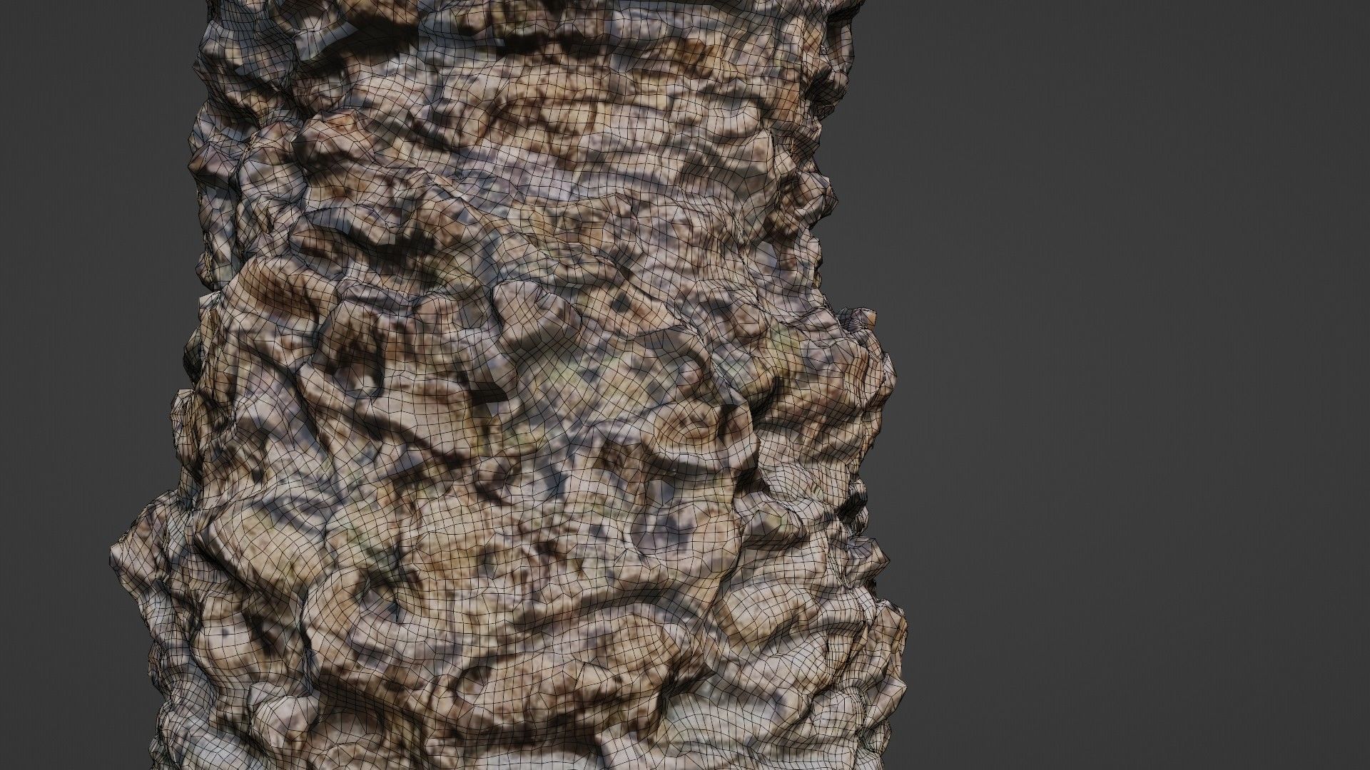 Palm tree Low-poly 3D model_3