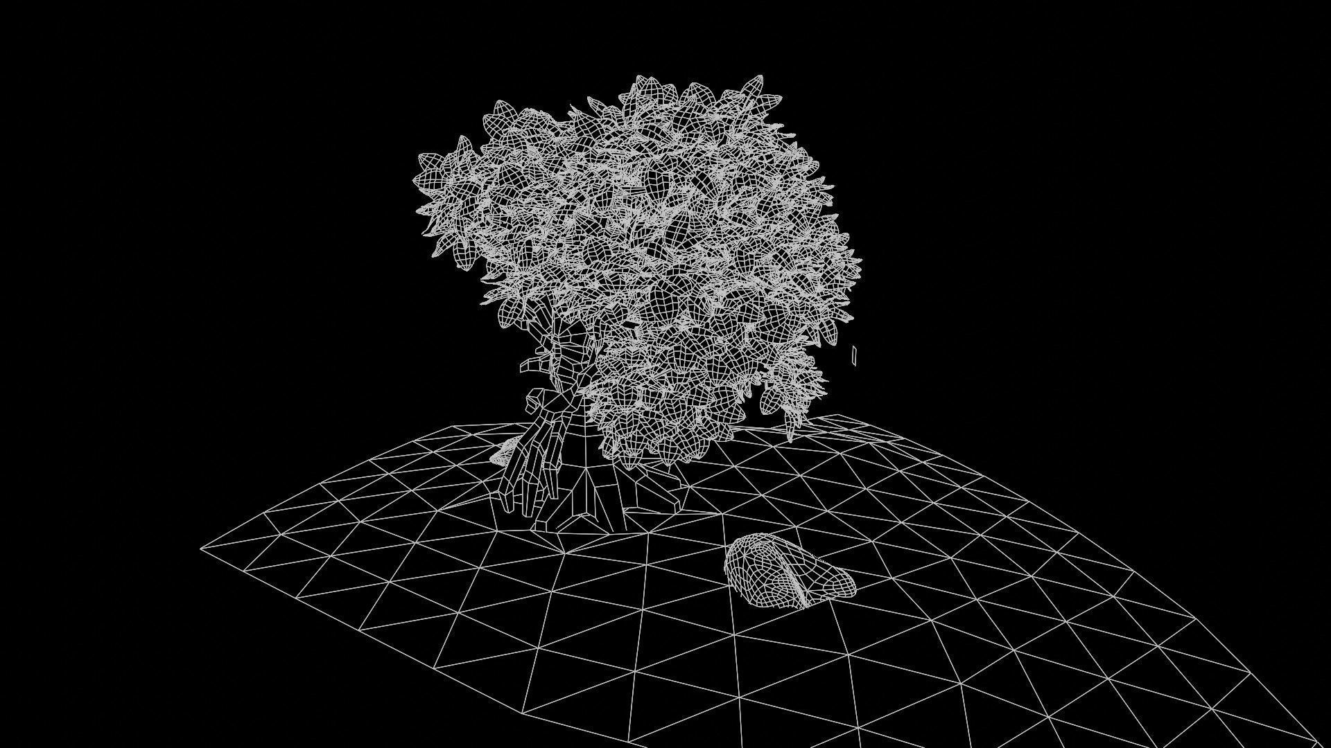 Cartoon Halloween Tree 3D model_18