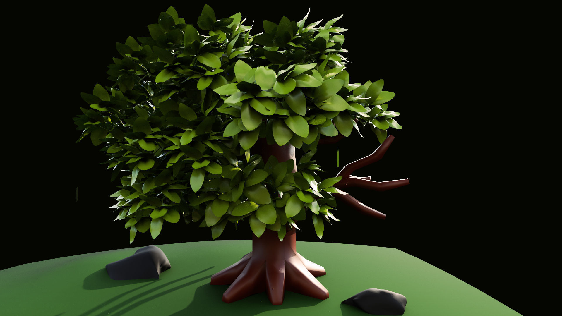 Cartoon Halloween Tree 3D model_11