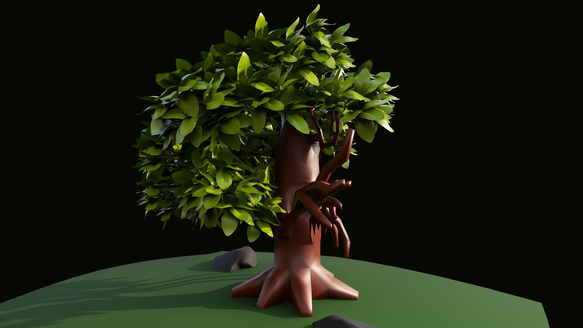 Cartoon Halloween Tree 3D model_9