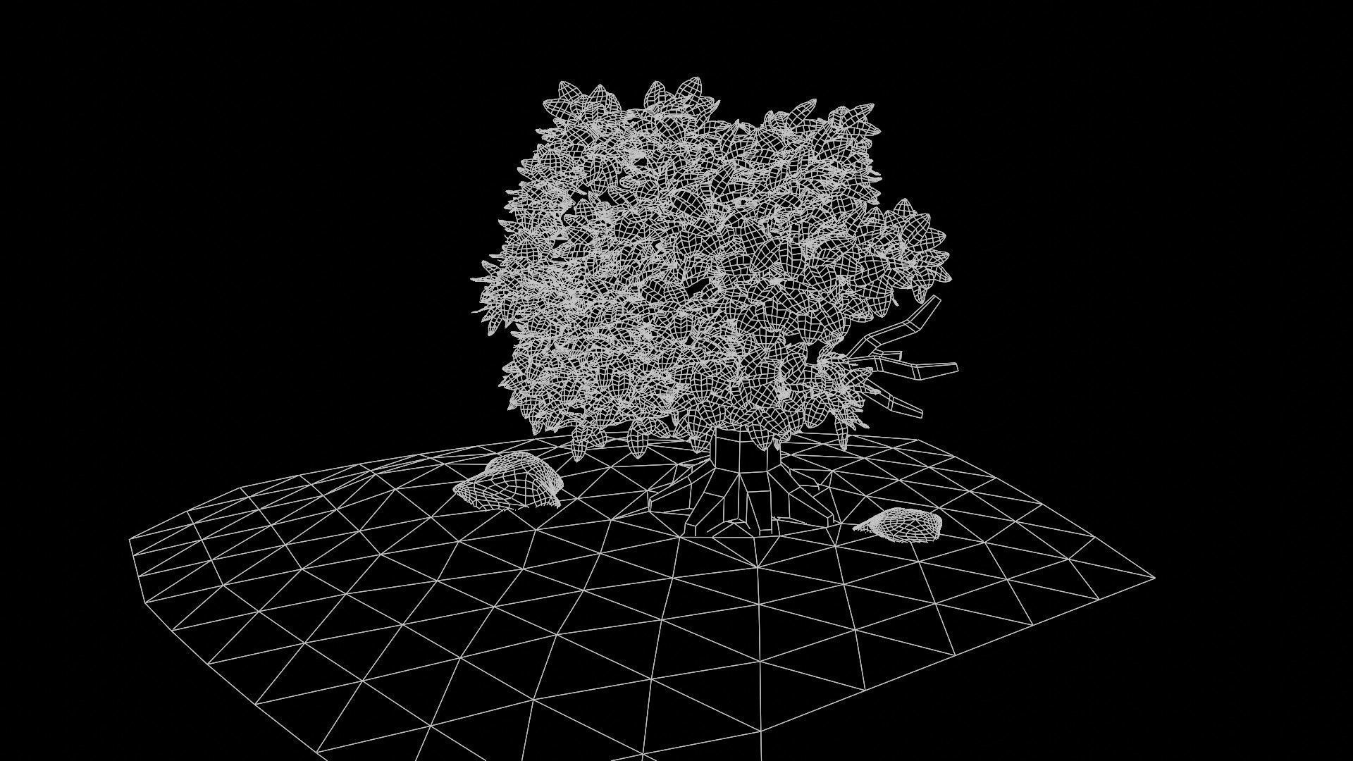 Cartoon Halloween Tree 3D model_20