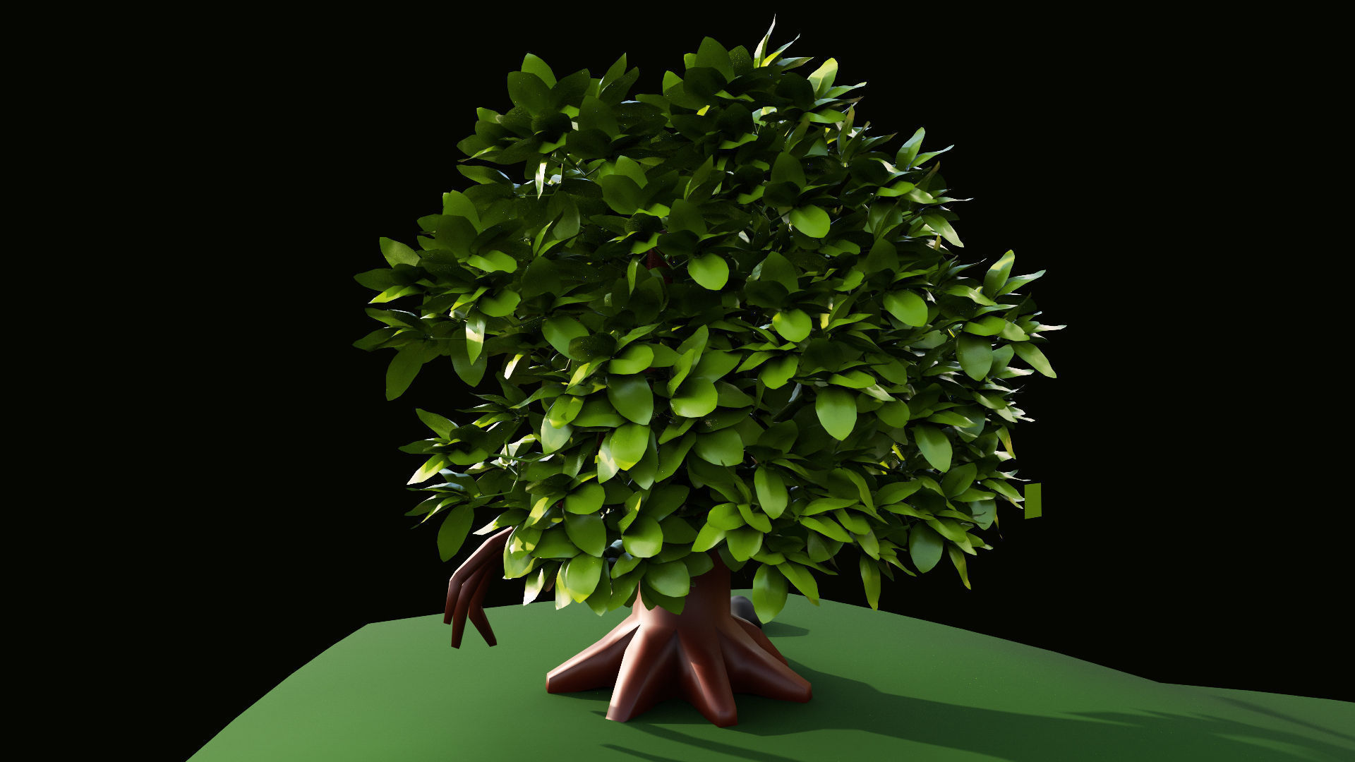 Cartoon Halloween Tree 3D model_2