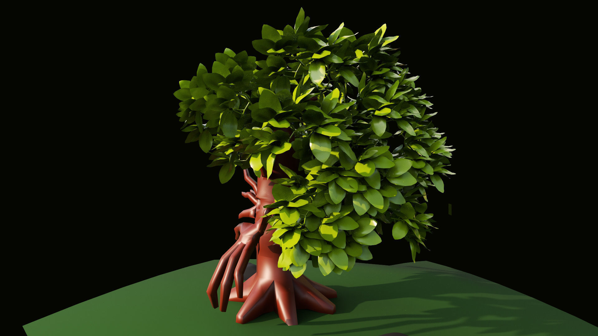 Cartoon Halloween Tree 3D model_3