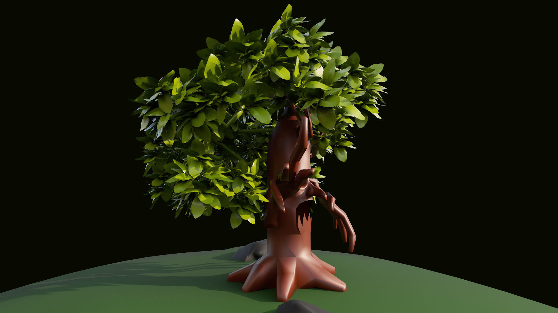Cartoon Halloween Tree 3D model_8