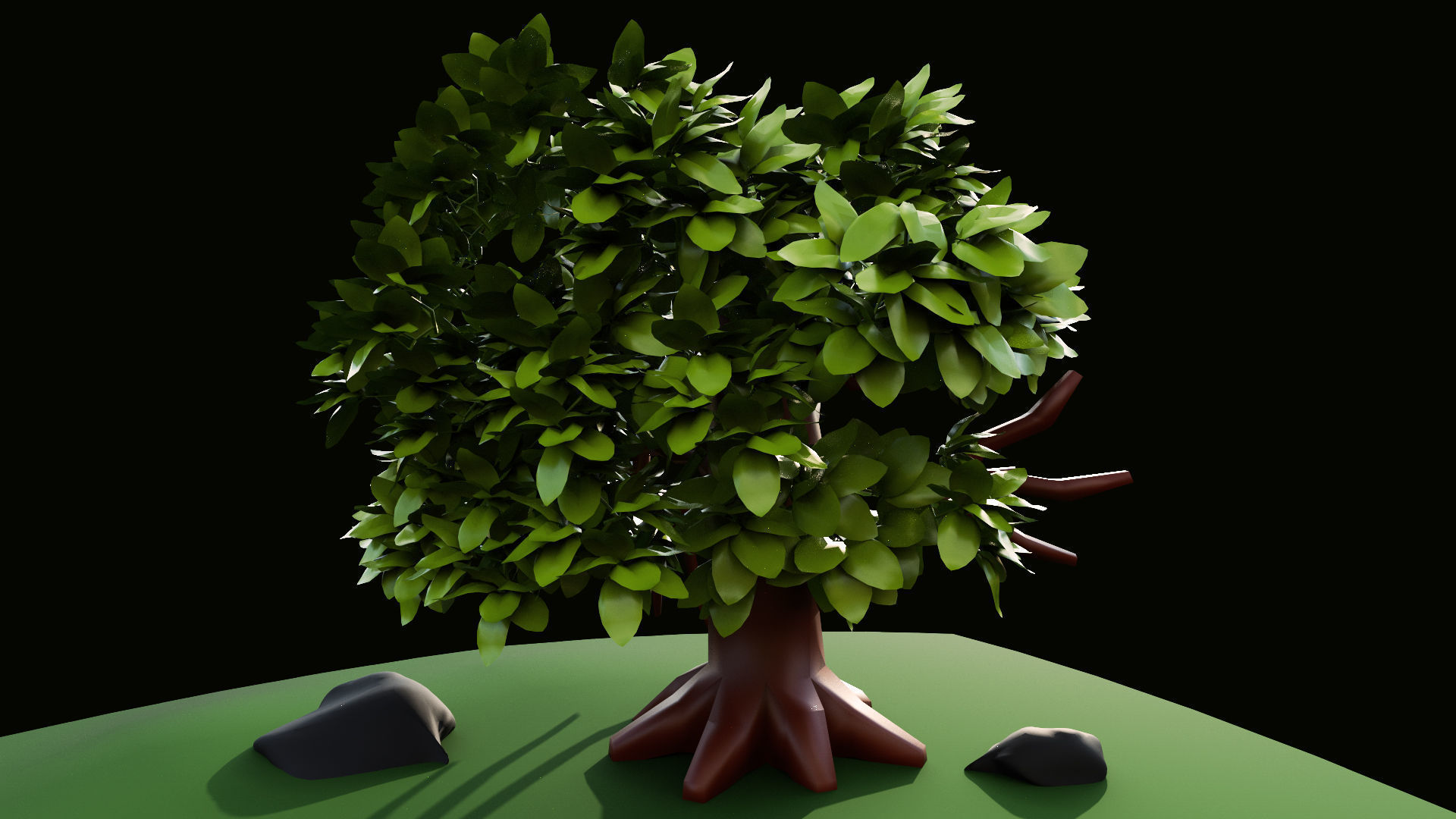 Cartoon Halloween Tree 3D model_12