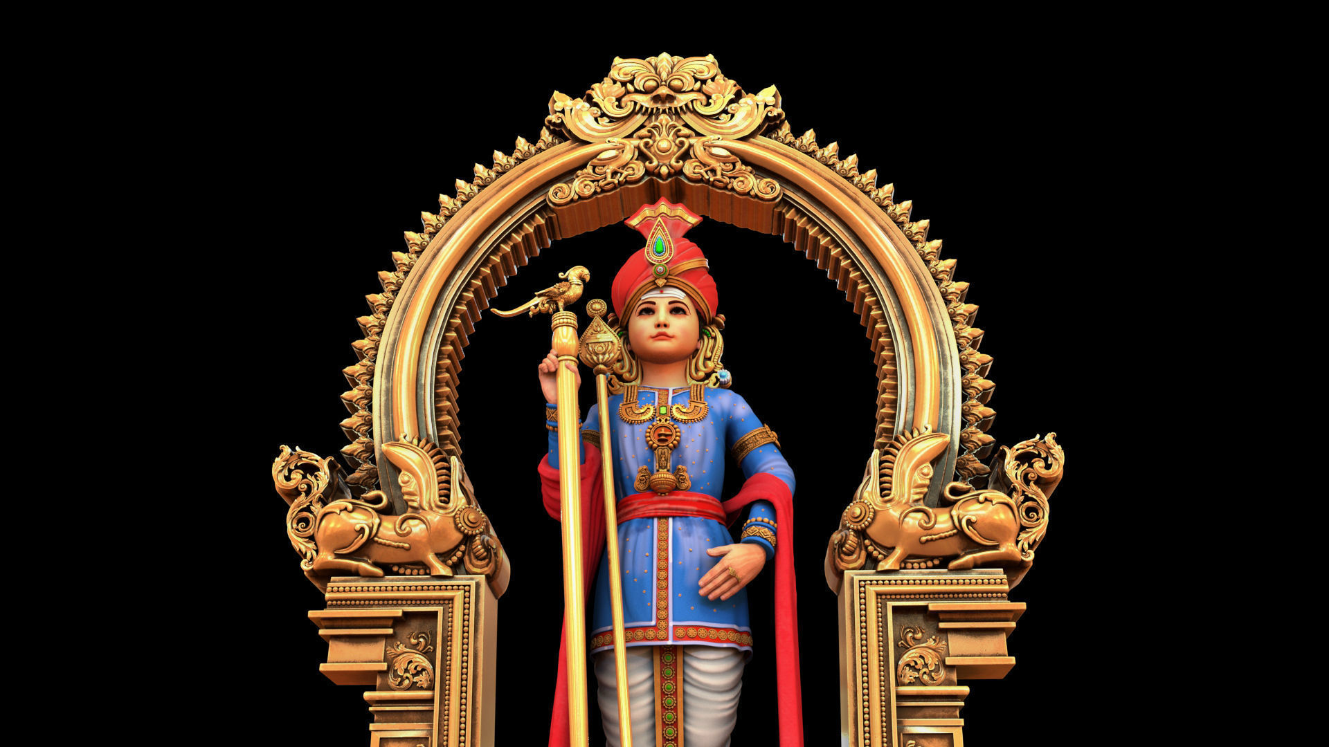 lord thiruchendur murugan  3D model_1