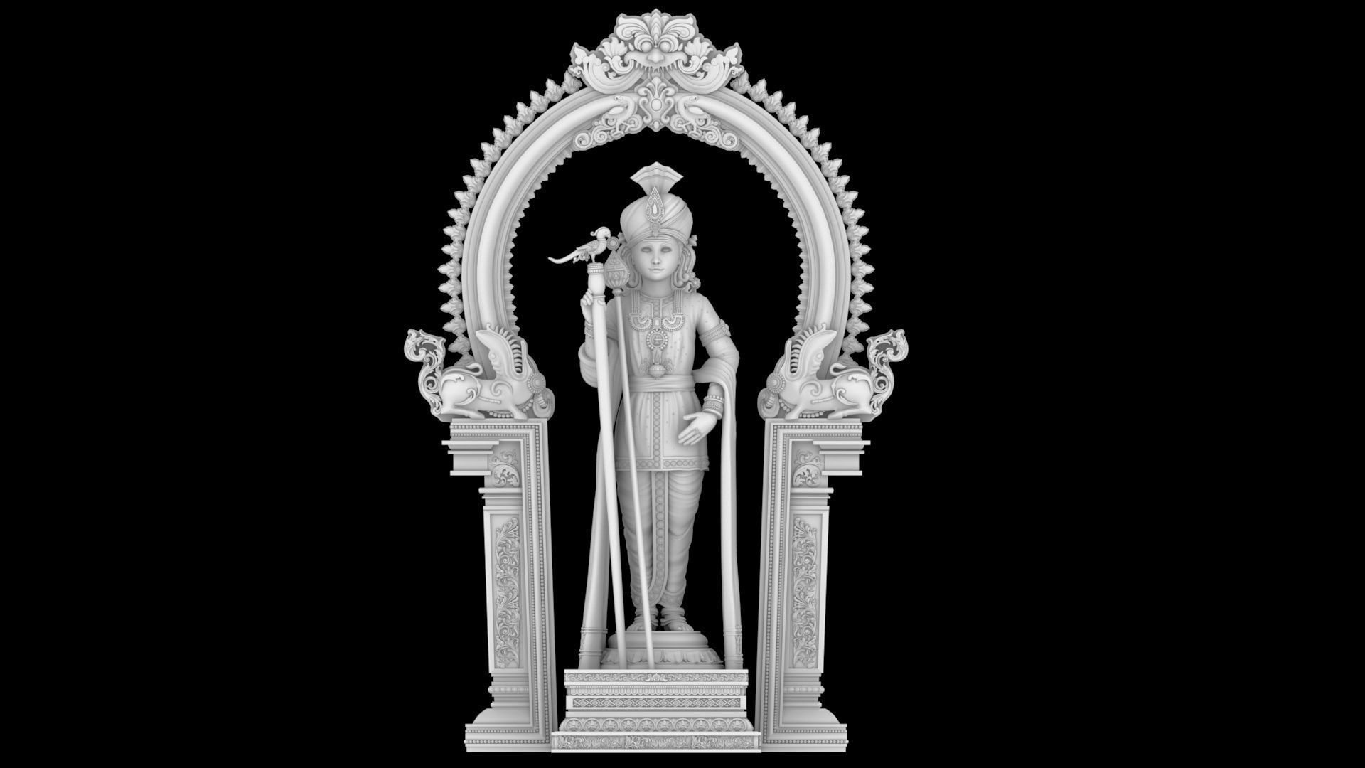 lord thiruchendur murugan  3D model_18