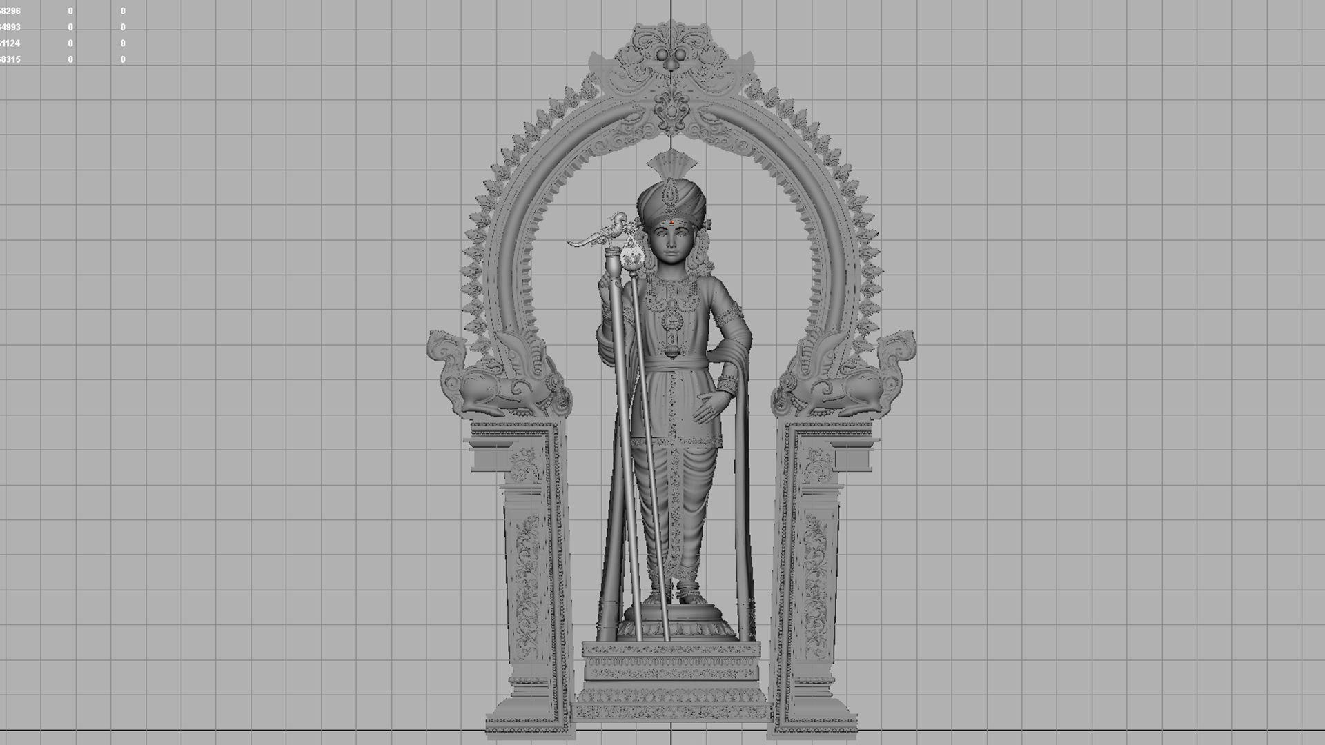 lord thiruchendur murugan  3D model_12