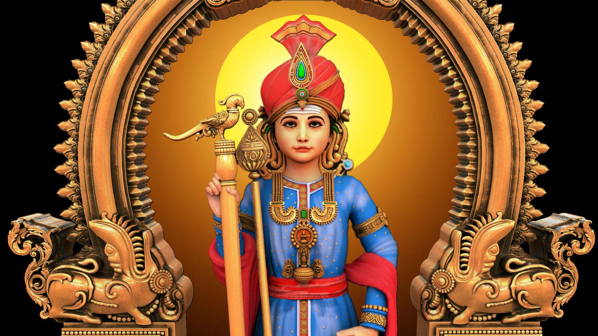 lord thiruchendur murugan  3D model_2