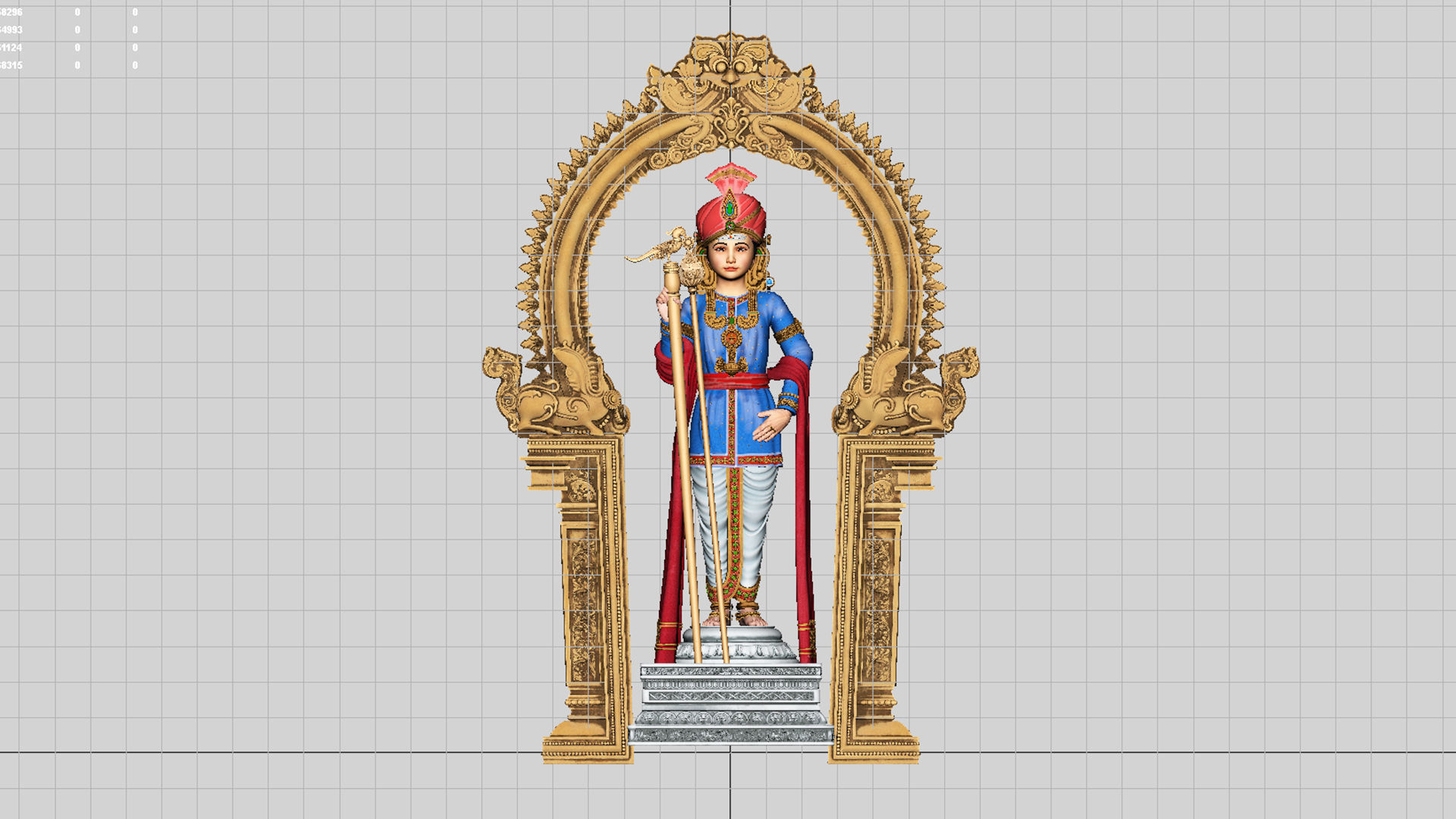 lord thiruchendur murugan  3D model_16