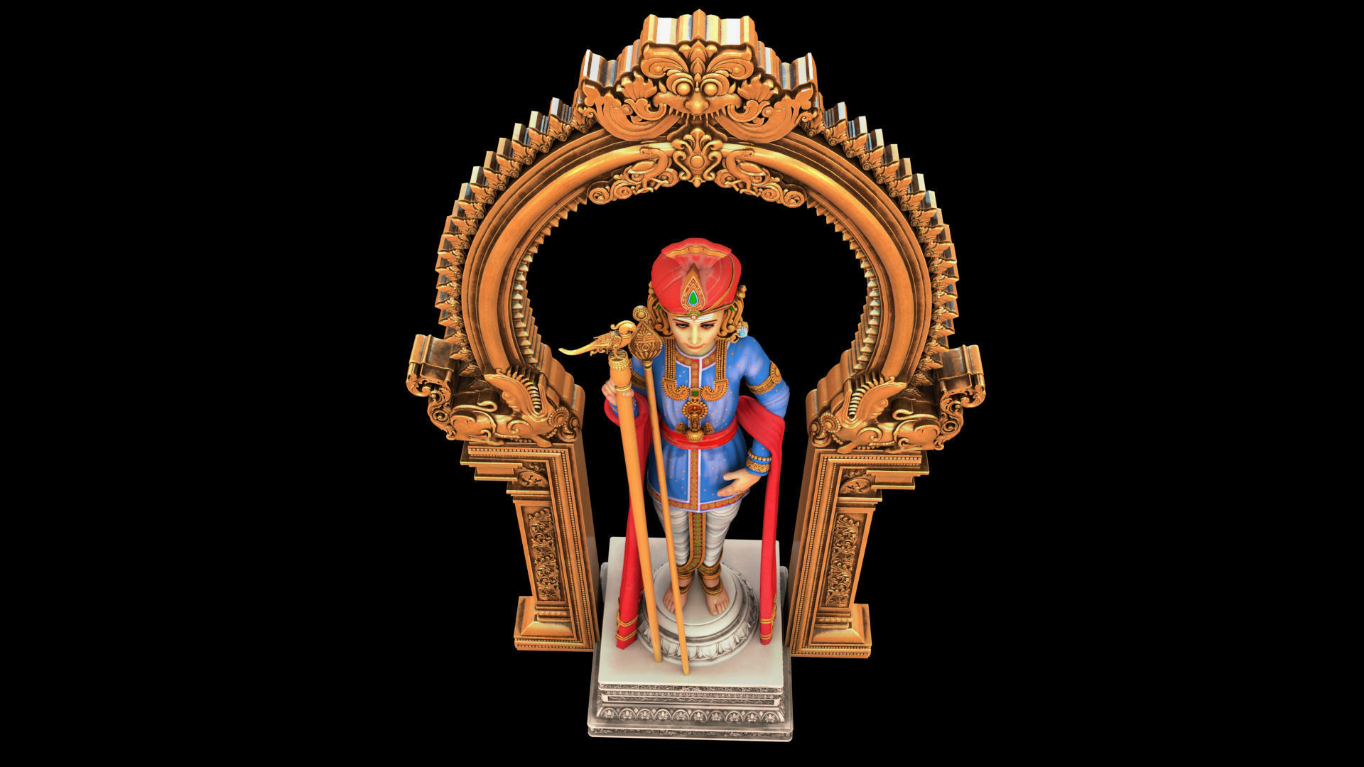 lord thiruchendur murugan  3D model_5