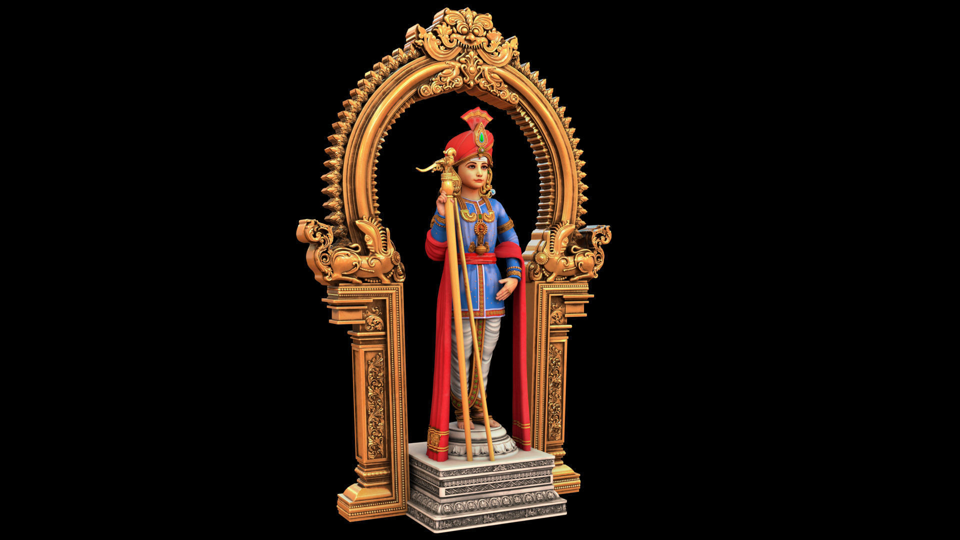 lord thiruchendur murugan  3D model_3