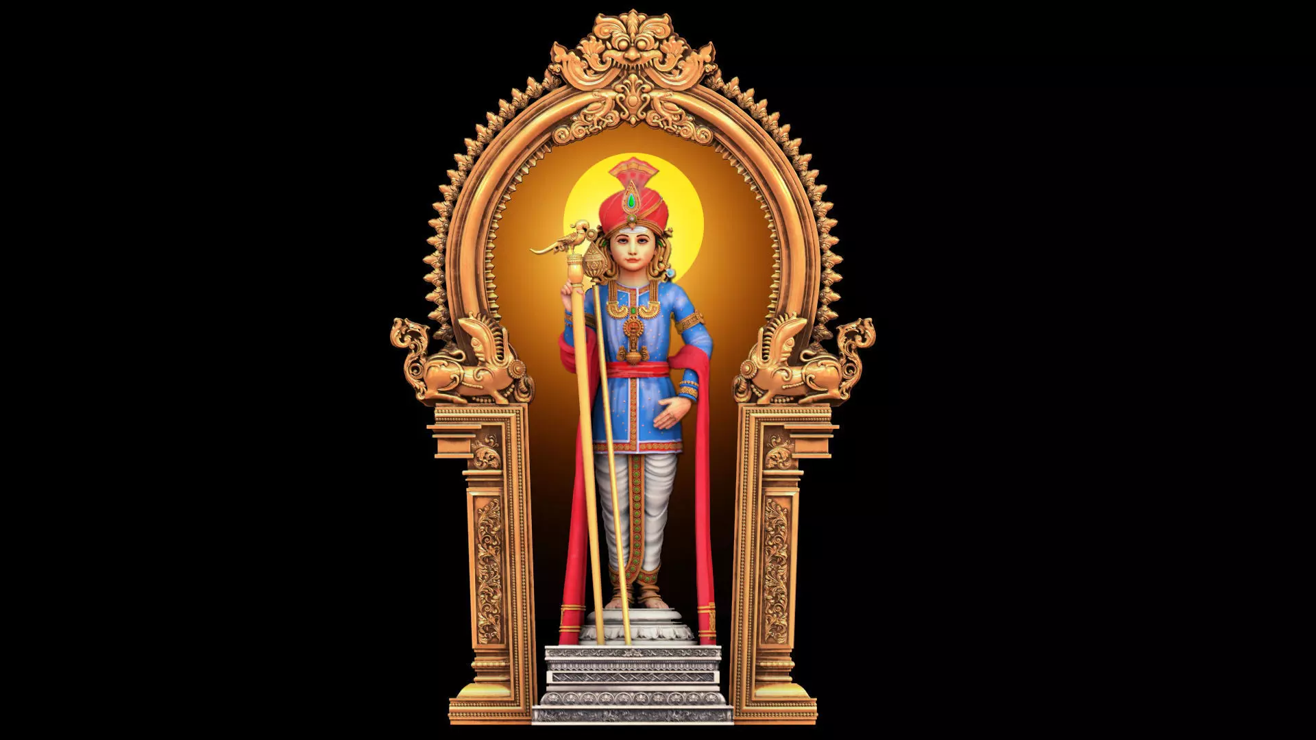 lord thiruchendur murugan  3D model_0