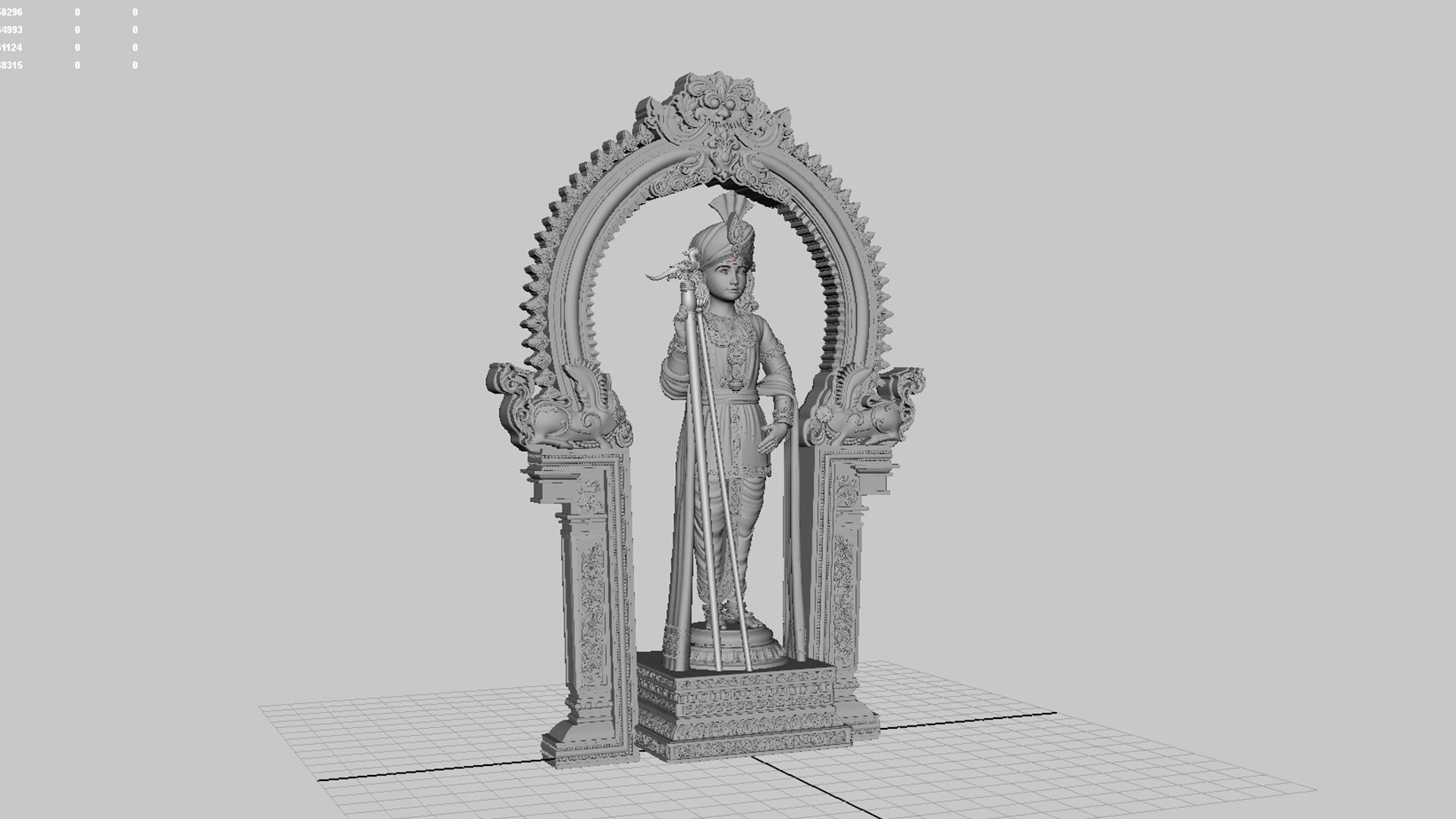 lord thiruchendur murugan  3D model_8