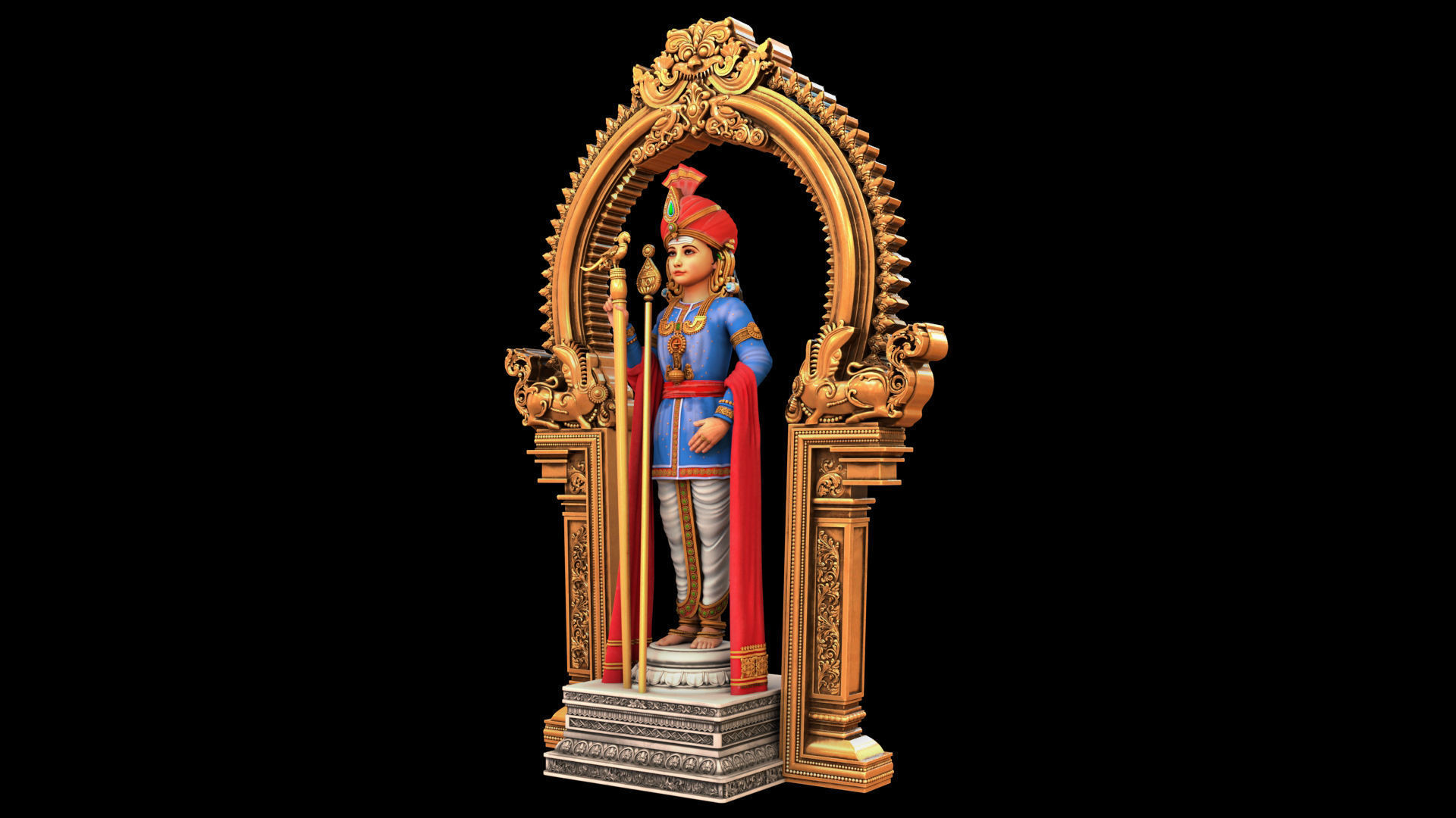 lord thiruchendur murugan  3D model_4