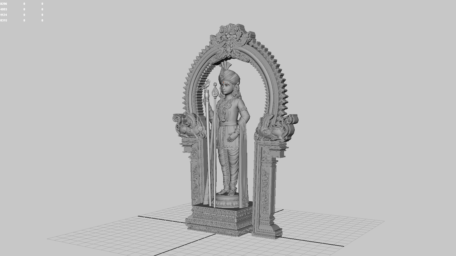 lord thiruchendur murugan  3D model_9
