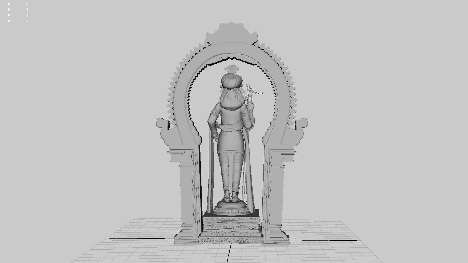 lord thiruchendur murugan  3D model_7