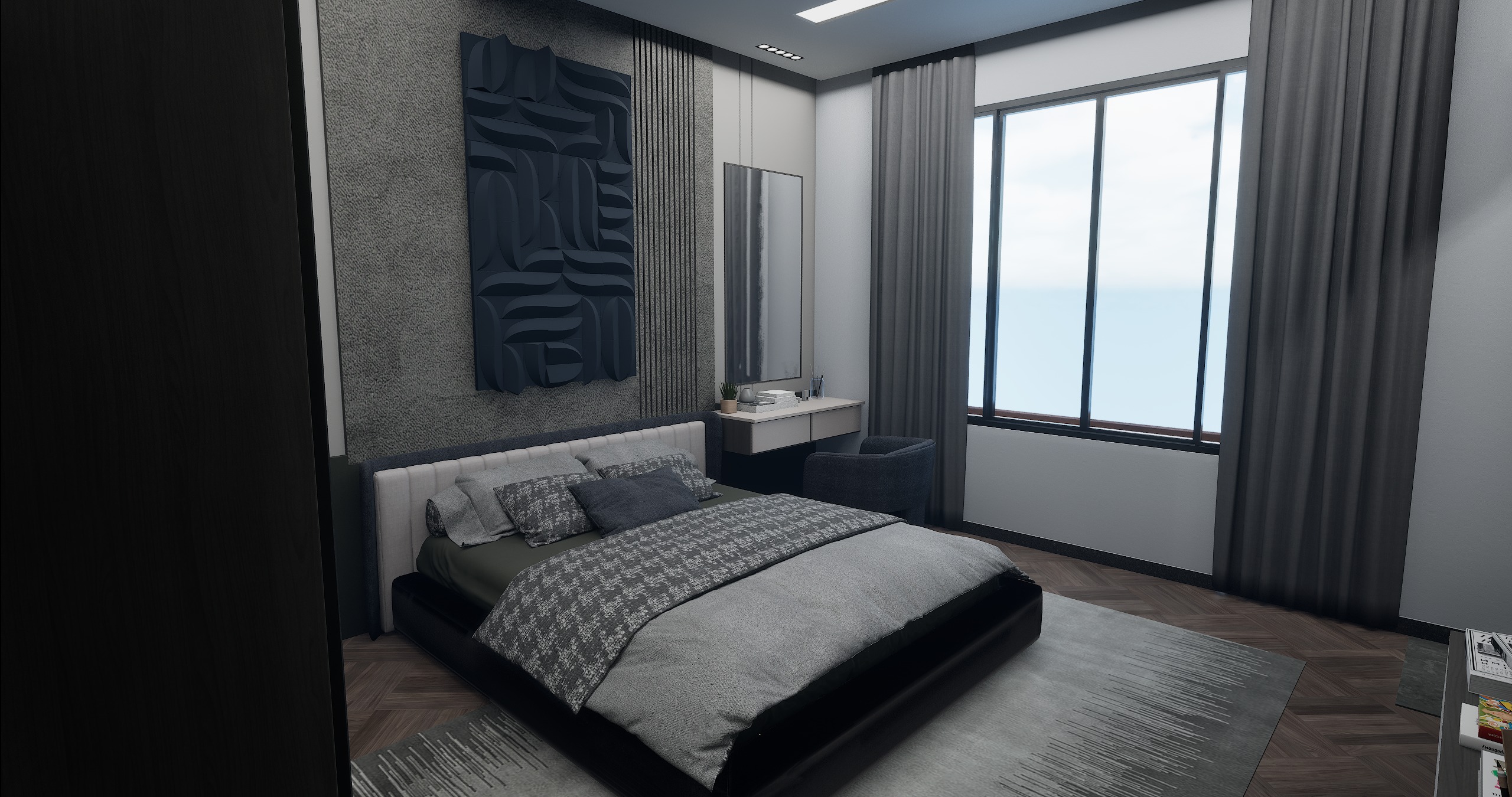 3 BHK Apartment Interior with Assets DS2 Low-poly 3D model_39