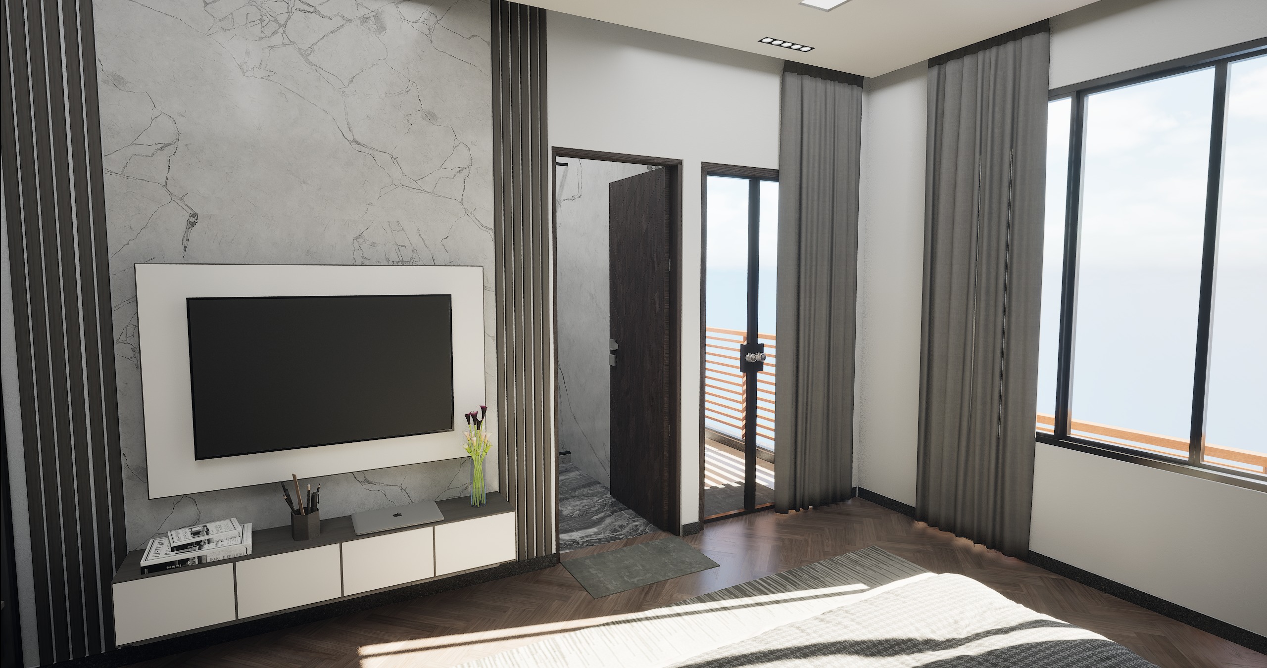 3 BHK Apartment Interior with Assets DS2 Low-poly 3D model_30
