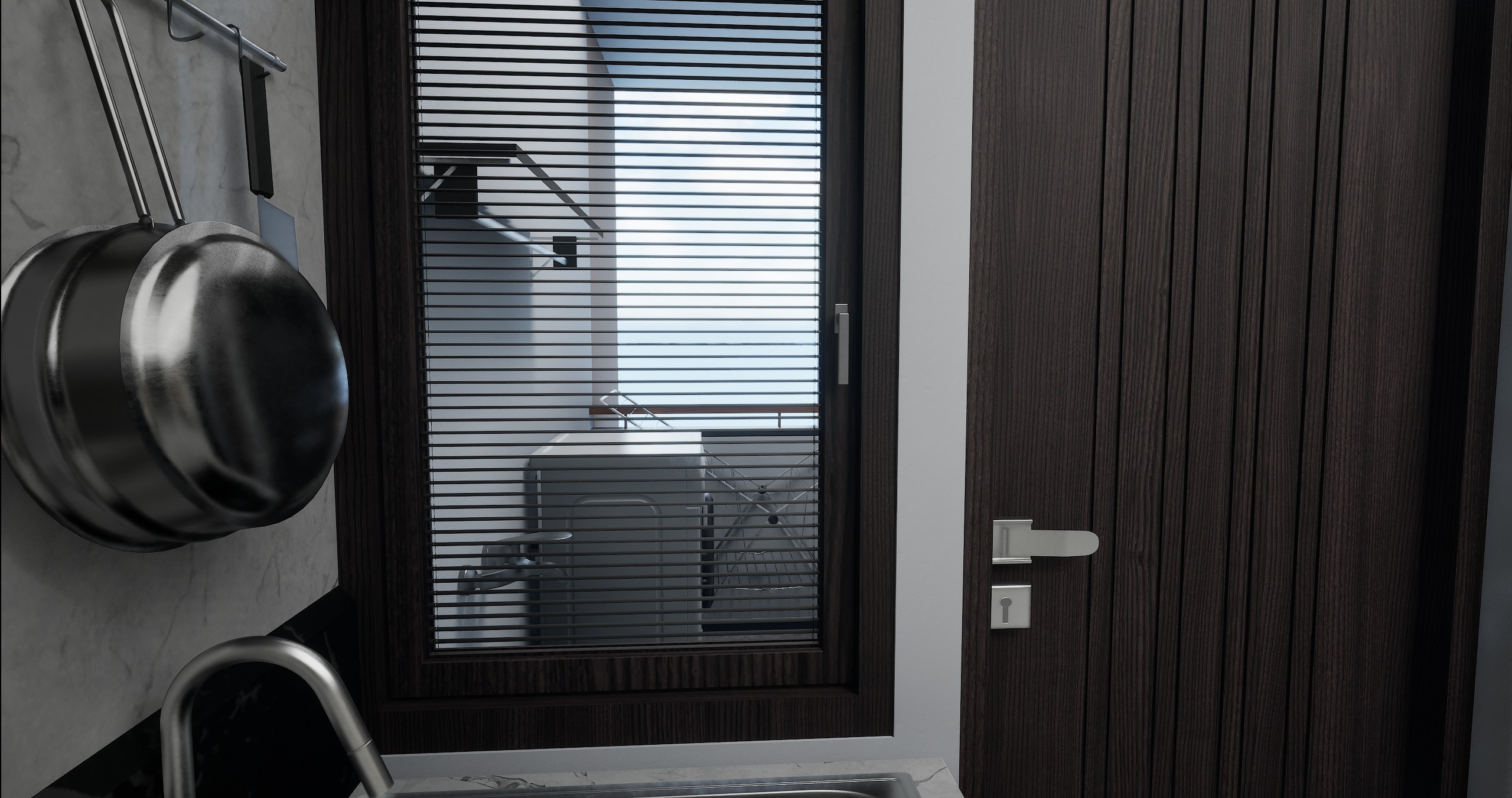 3 BHK Apartment Interior with Assets DS2 Low-poly 3D model_14