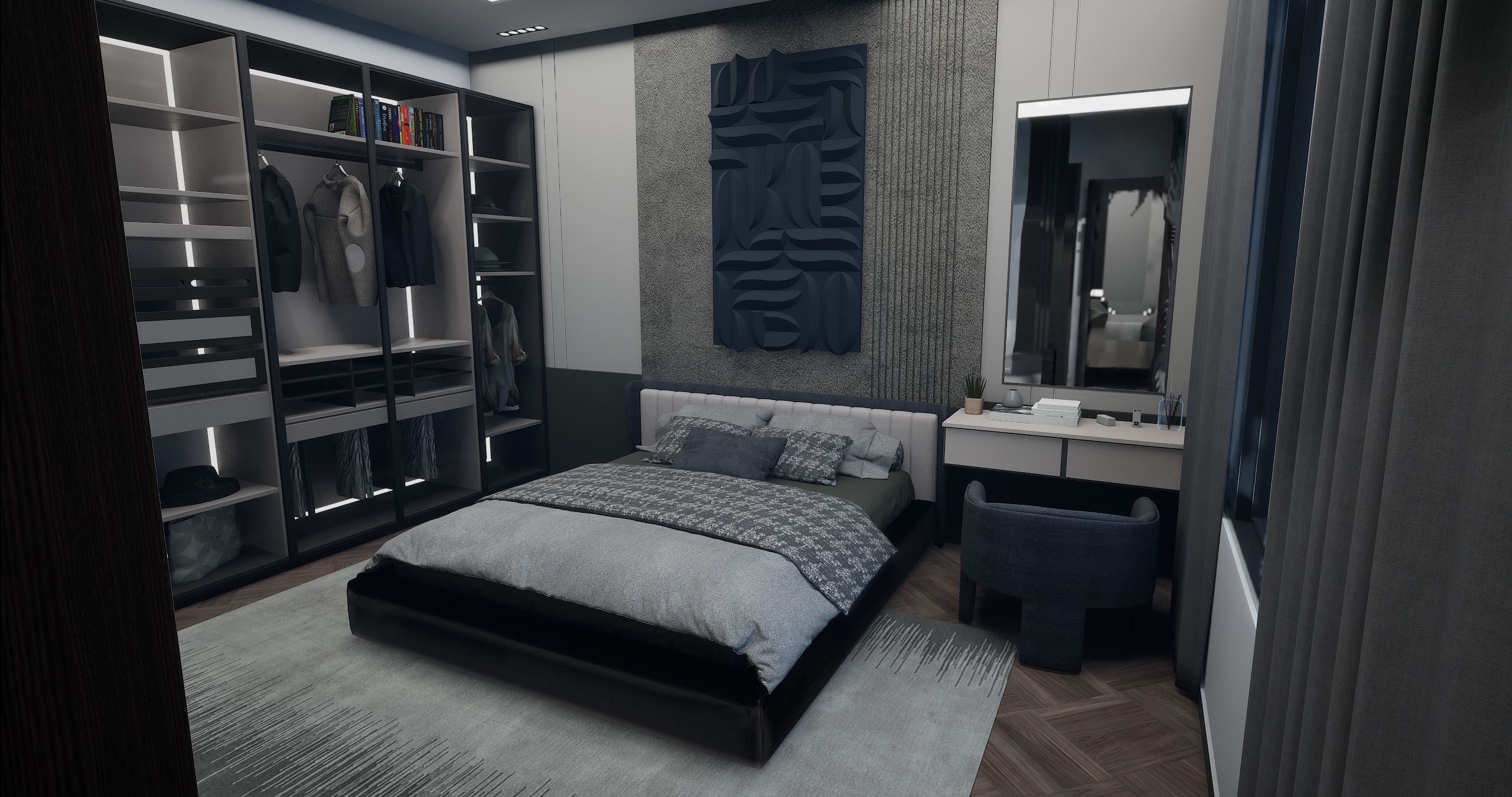 3 BHK Apartment Interior with Assets DS2 Low-poly 3D model_42