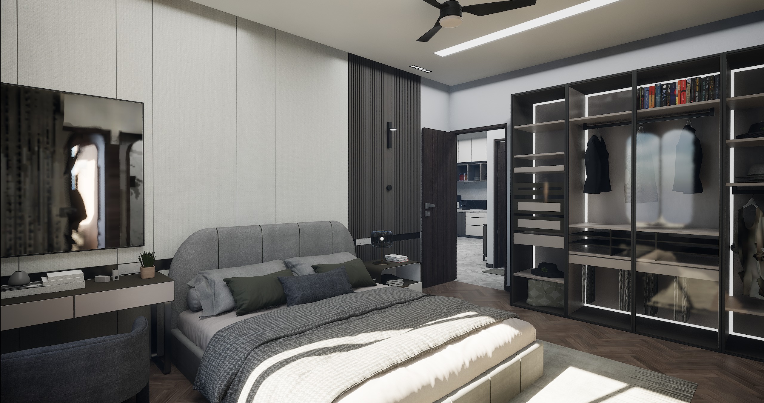 3 BHK Apartment Interior with Assets DS2 Low-poly 3D model_33