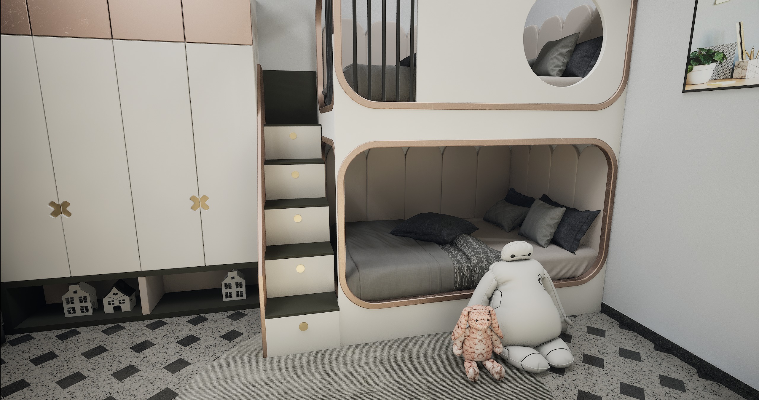 3 BHK Apartment Interior with Assets DS2 Low-poly 3D model_20