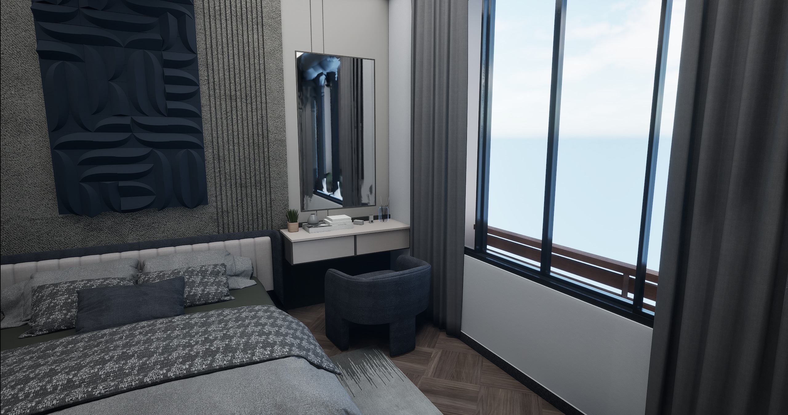 3 BHK Apartment Interior with Assets DS2 Low-poly 3D model_43