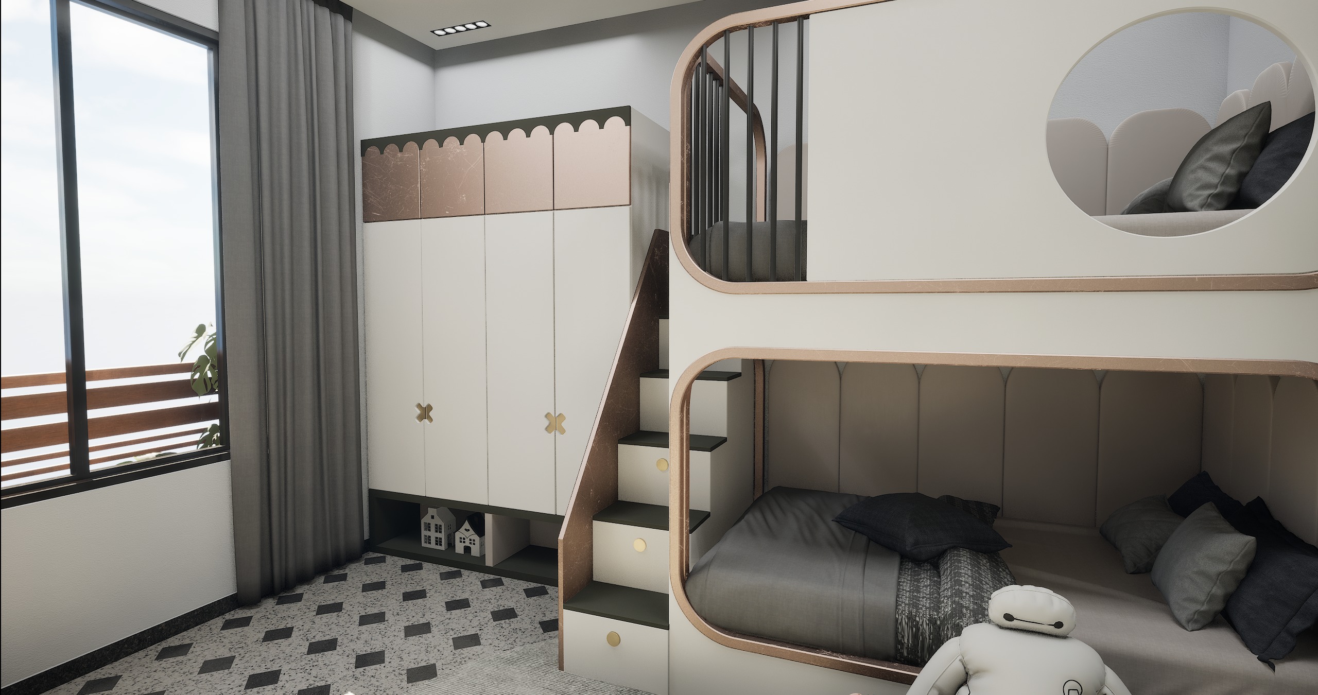 3 BHK Apartment Interior with Assets DS2 Low-poly 3D model_18