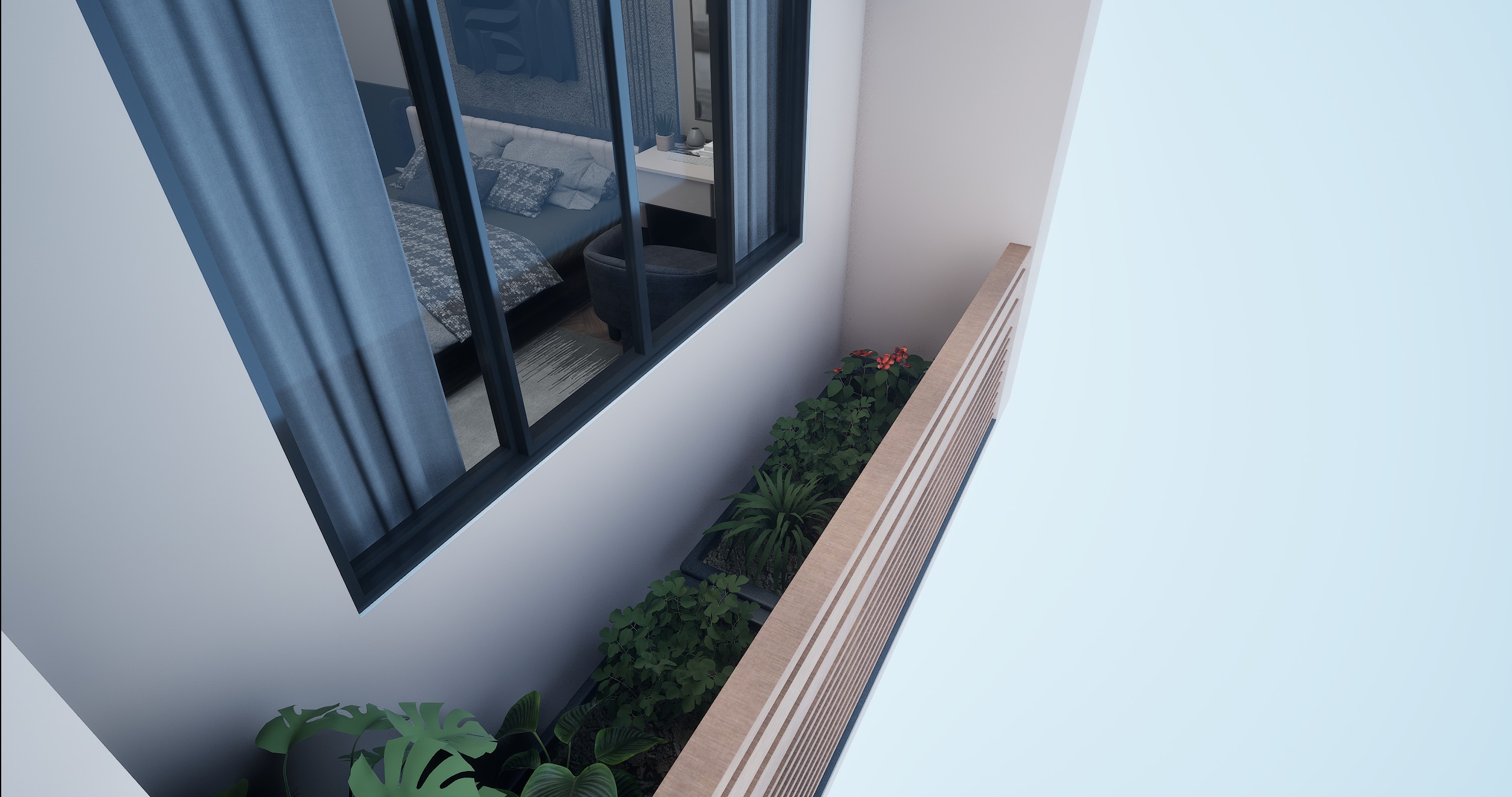 3 BHK Apartment Interior with Assets DS2 Low-poly 3D model_50