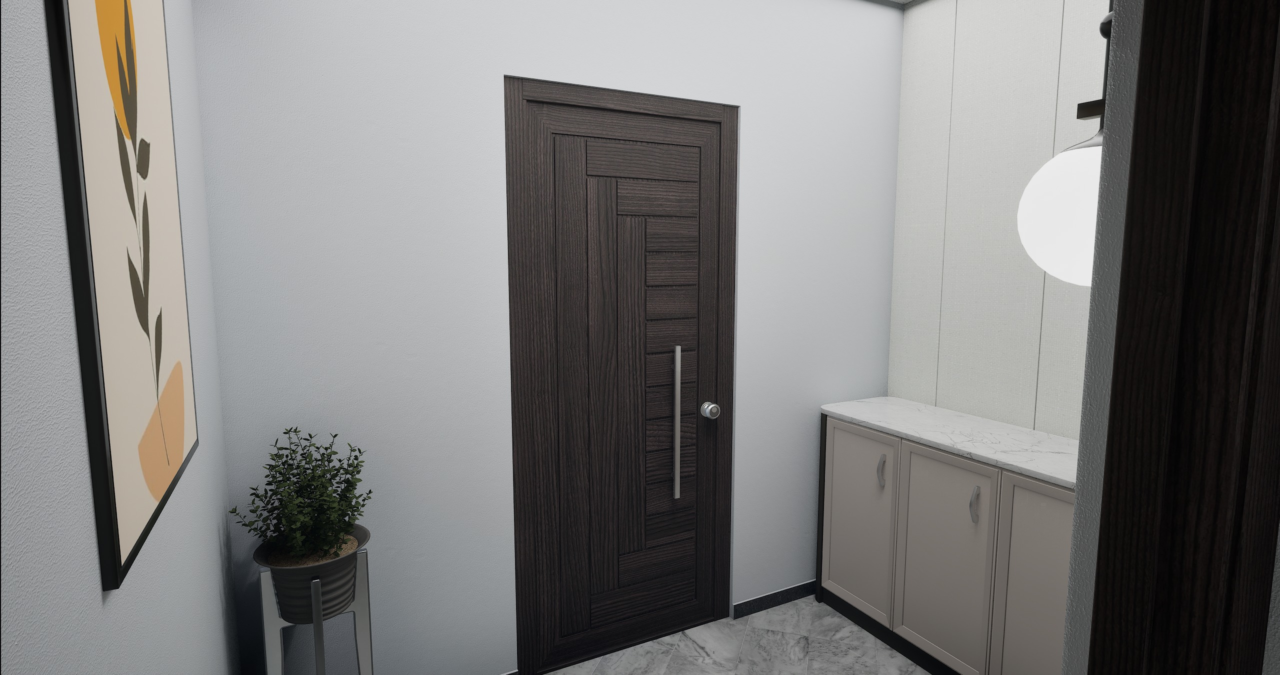 3 BHK Apartment Interior with Assets DS2 Low-poly 3D model_2