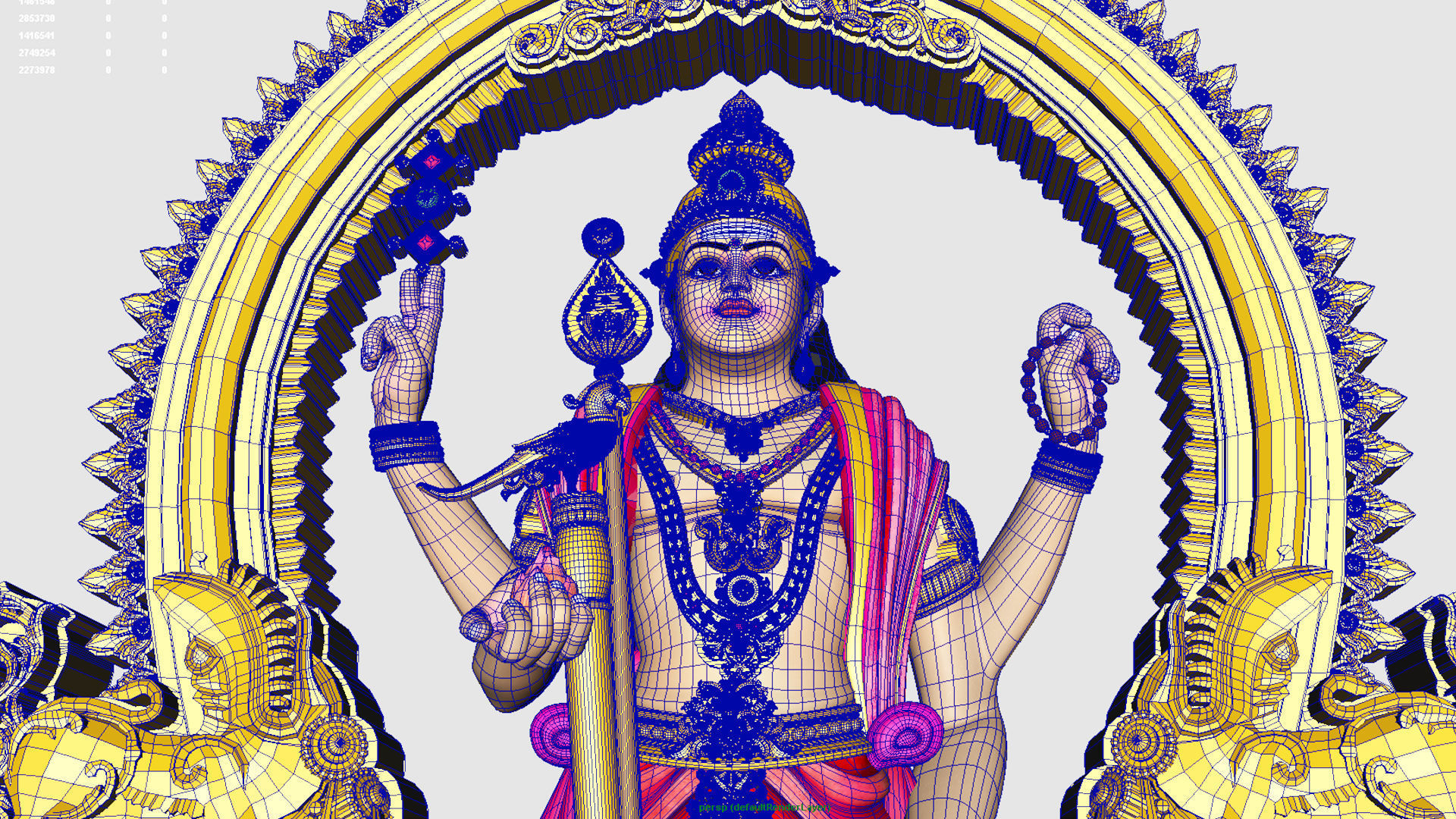 lord thiruchendur murugan statue 3D model_15