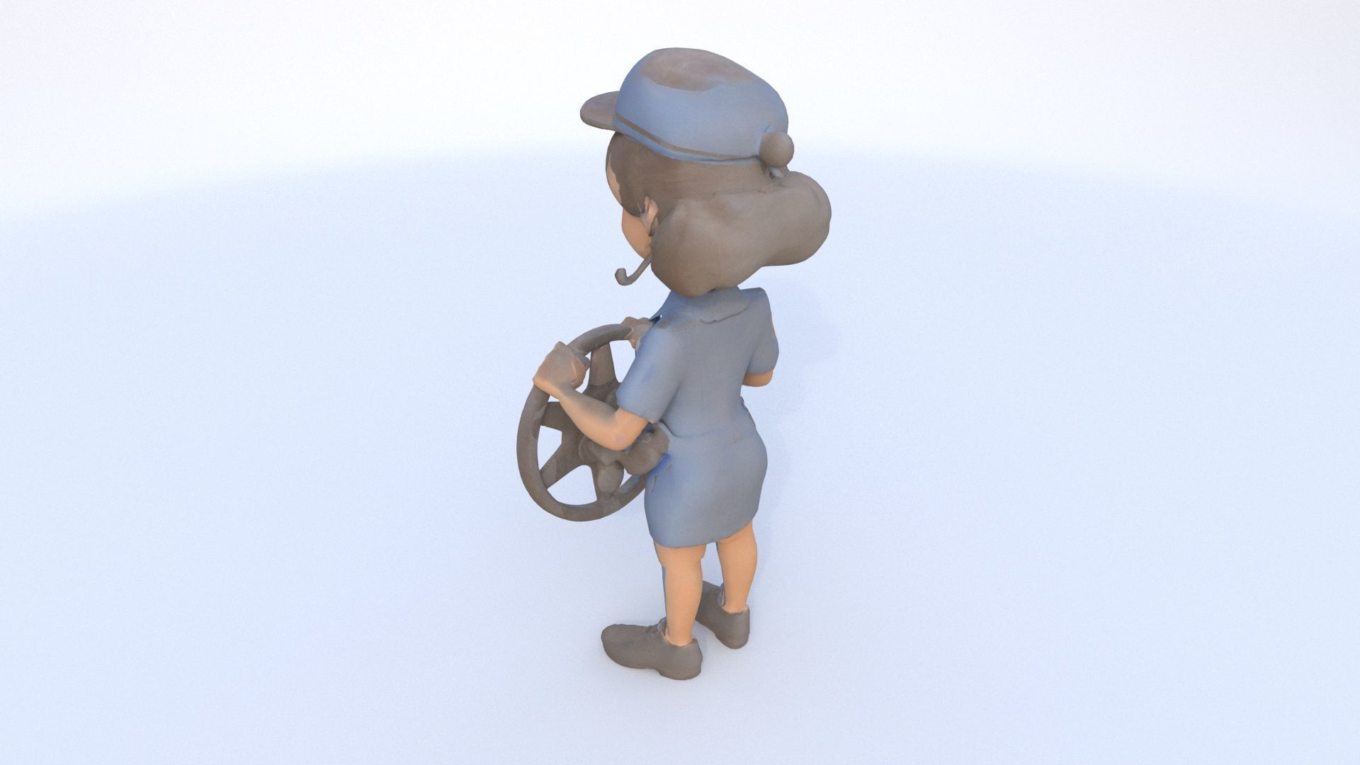 Bus Driver female 3D model_3