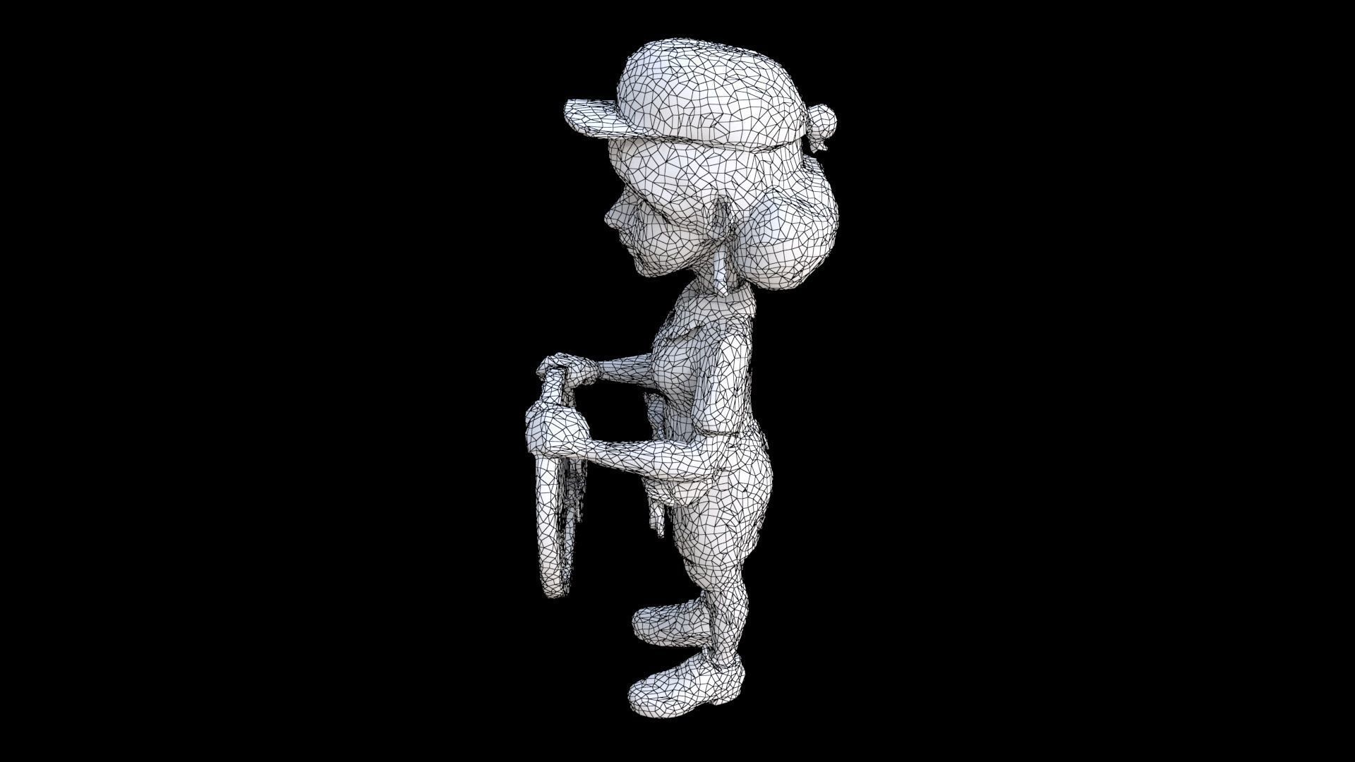 Bus Driver female 3D model_7