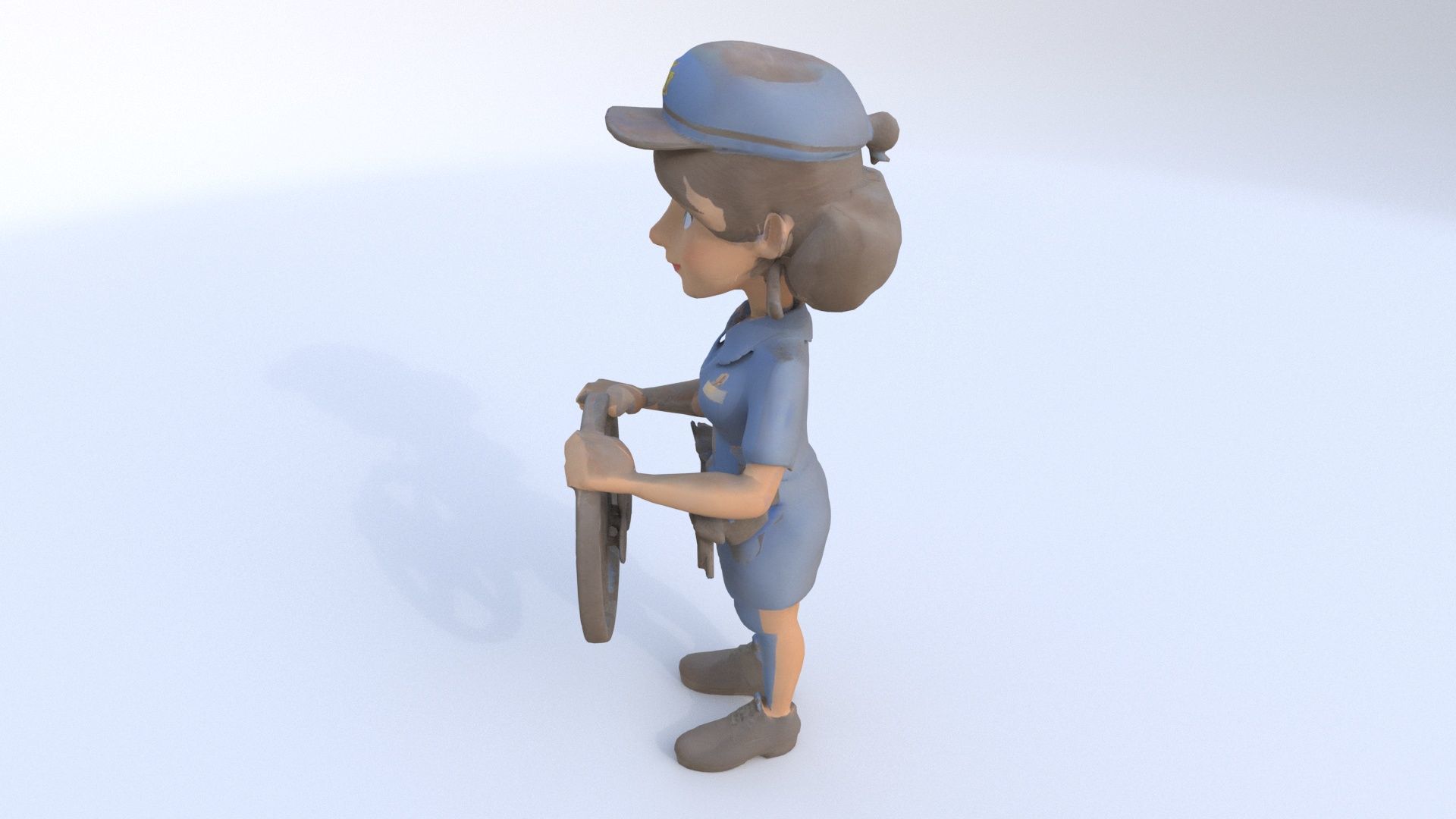 Bus Driver female 3D model_2