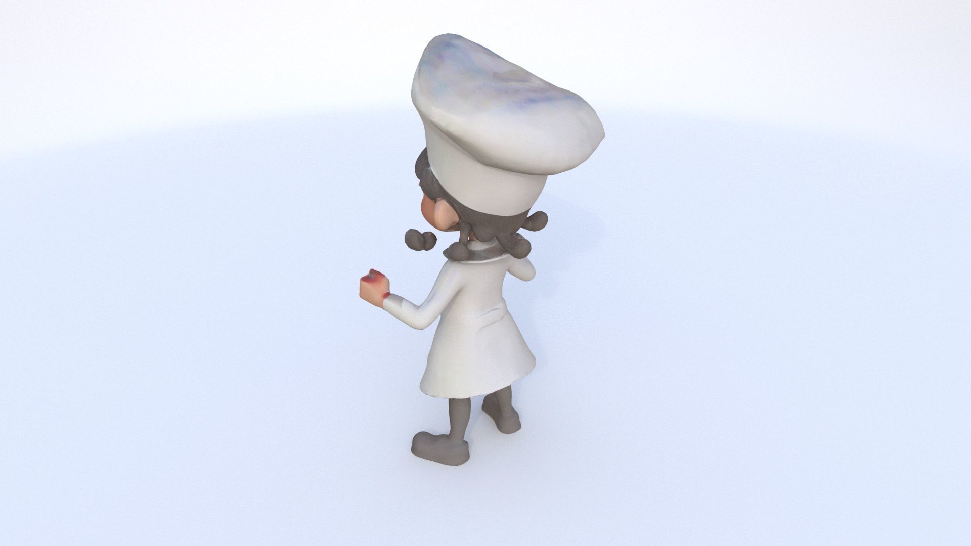 Chef female 3D model_3