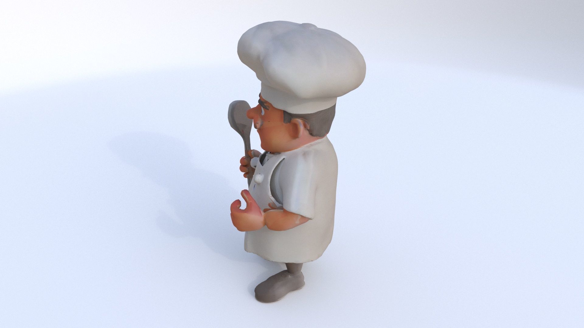 Chef male 3D model_2
