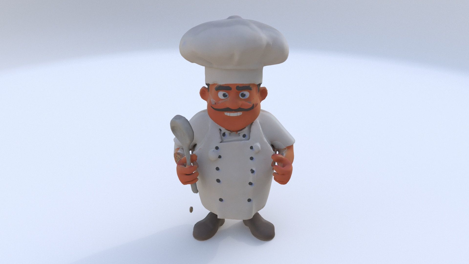 Chef male 3D model_1