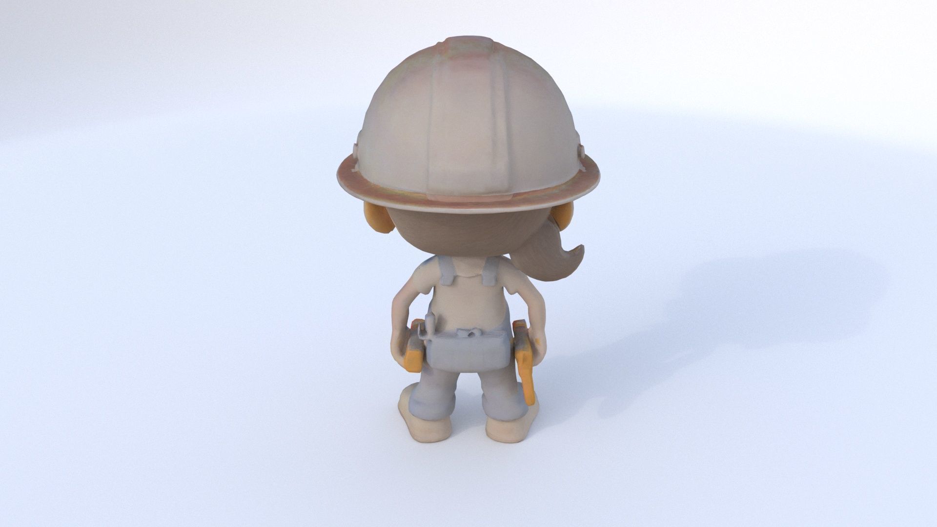 Construction Worker female 3D model_4