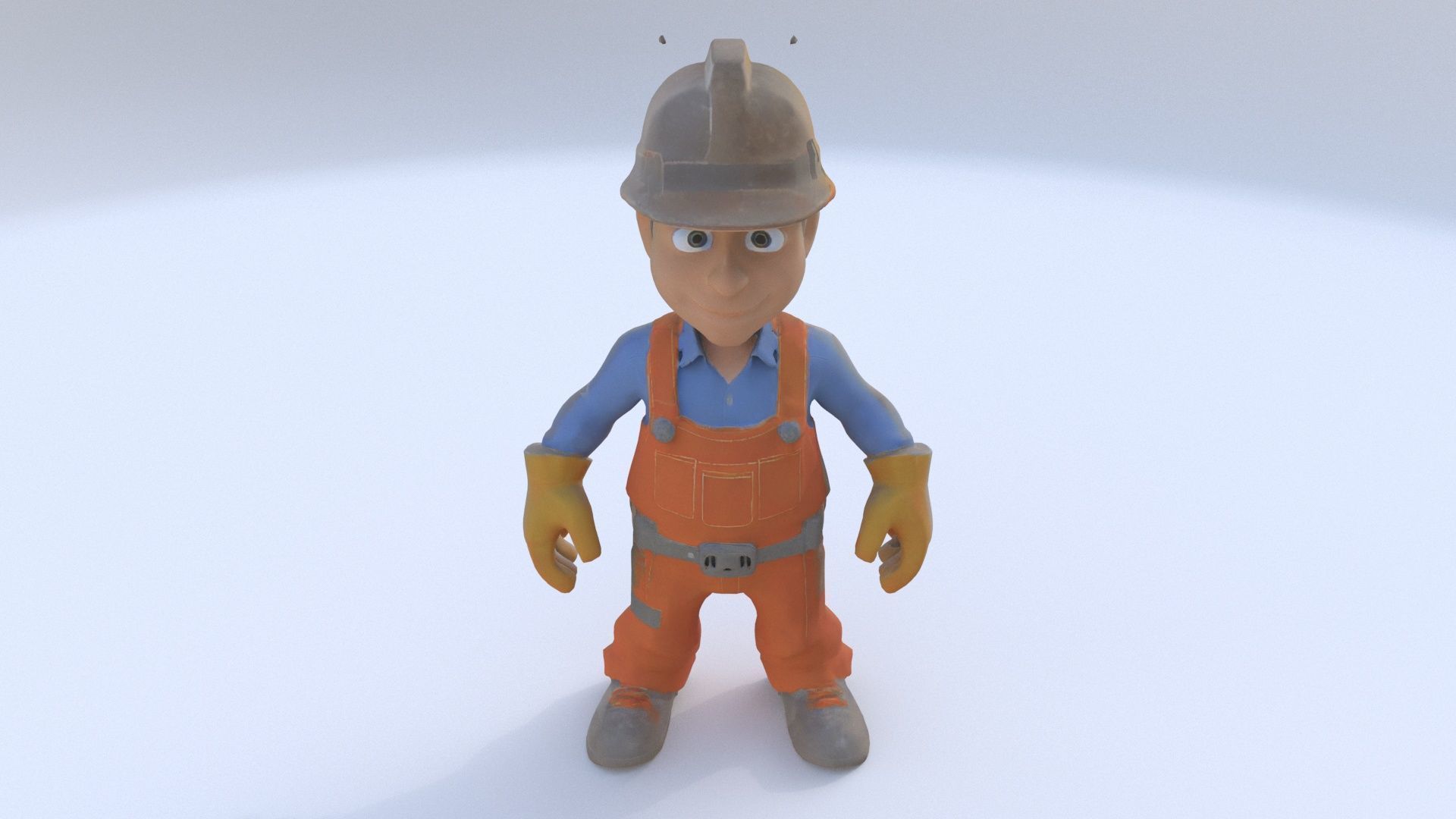 Construction Worker male 3D model_1