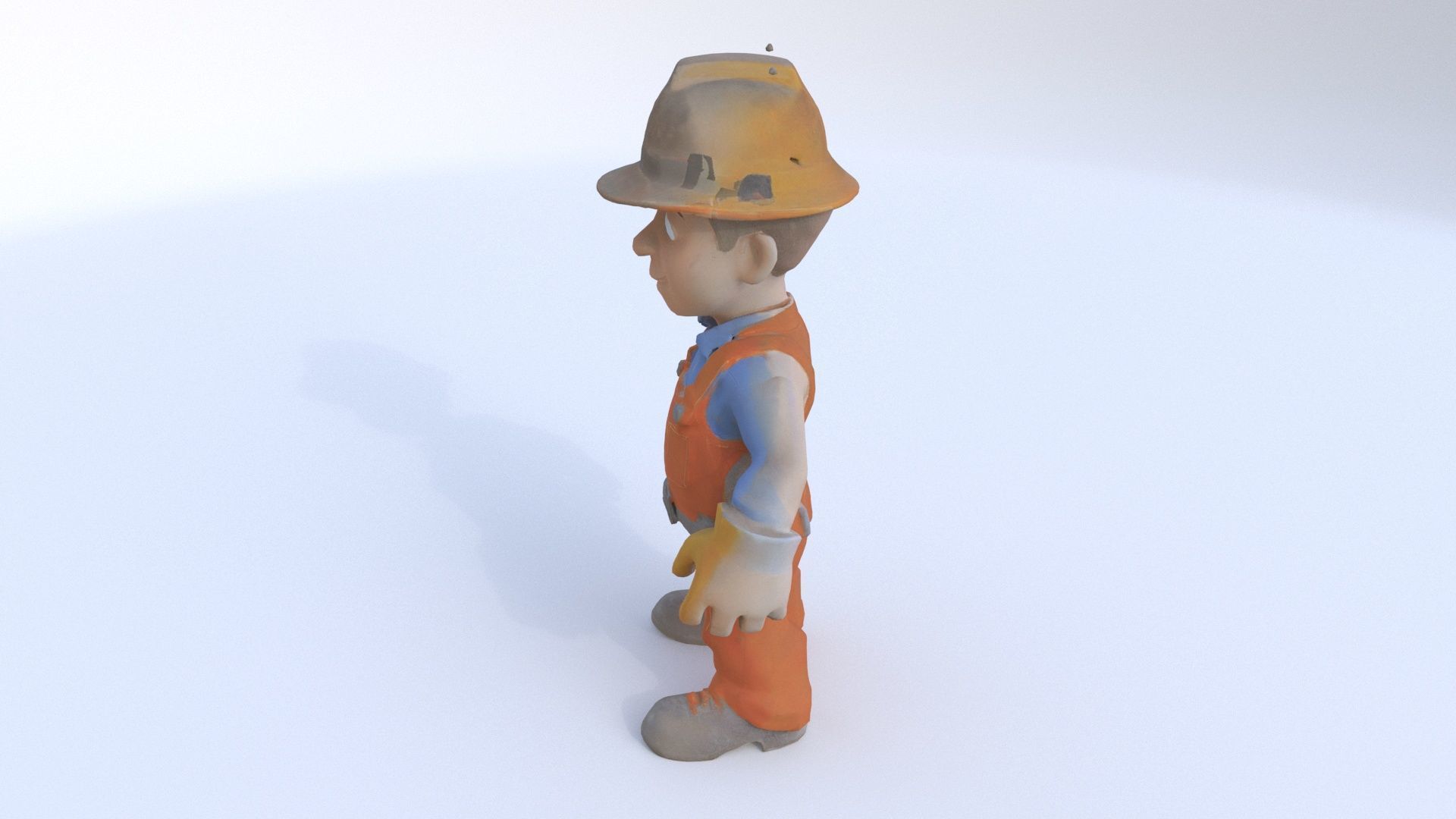 Construction Worker male 3D model_2