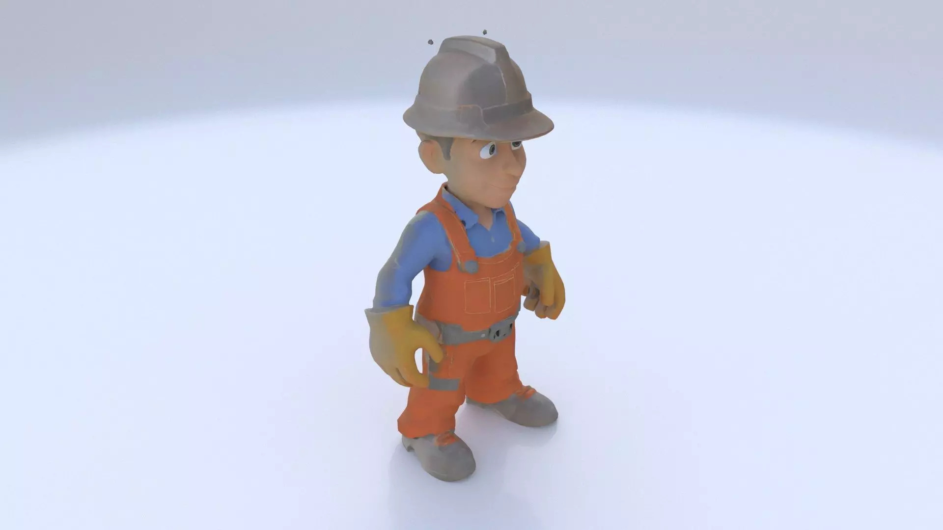 Construction Worker male 3D model_0