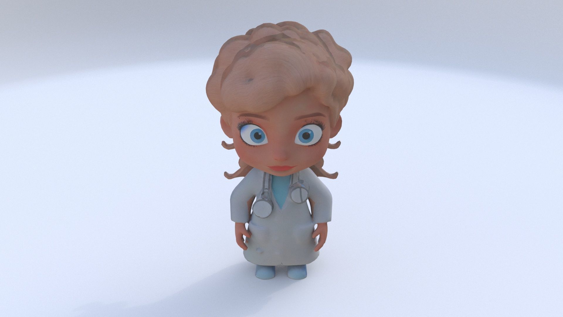 Doctor female 3D model_1
