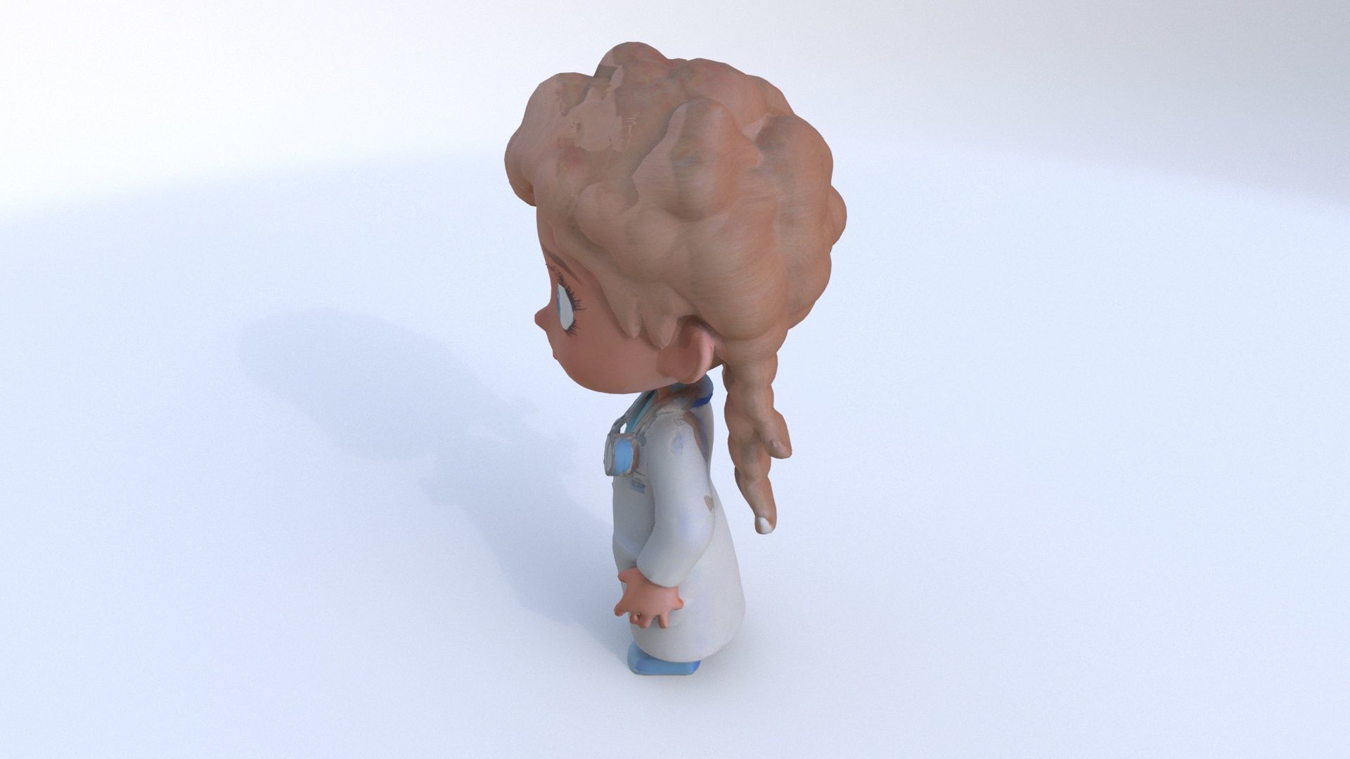 Doctor female 3D model_2